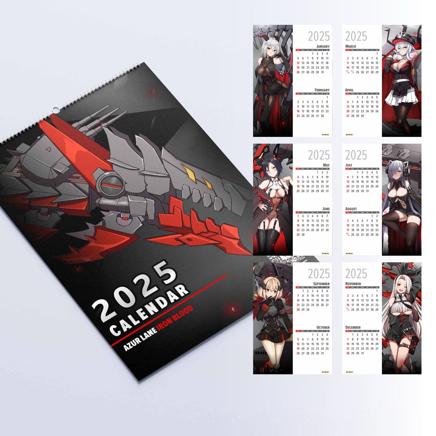 Azur Lane (Iron Blood) - Wall Calendar 2025
