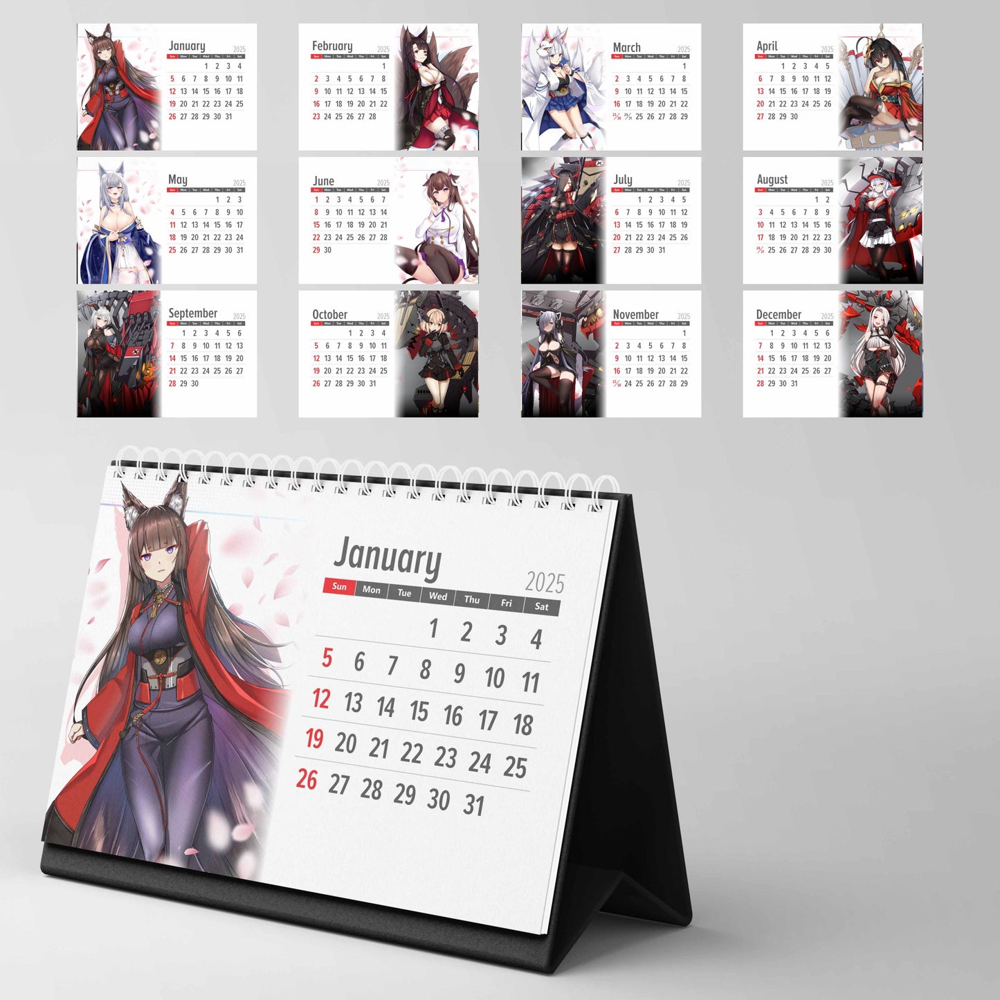 Azur Lane (Crimson Axis) - Desk Calendar 2025