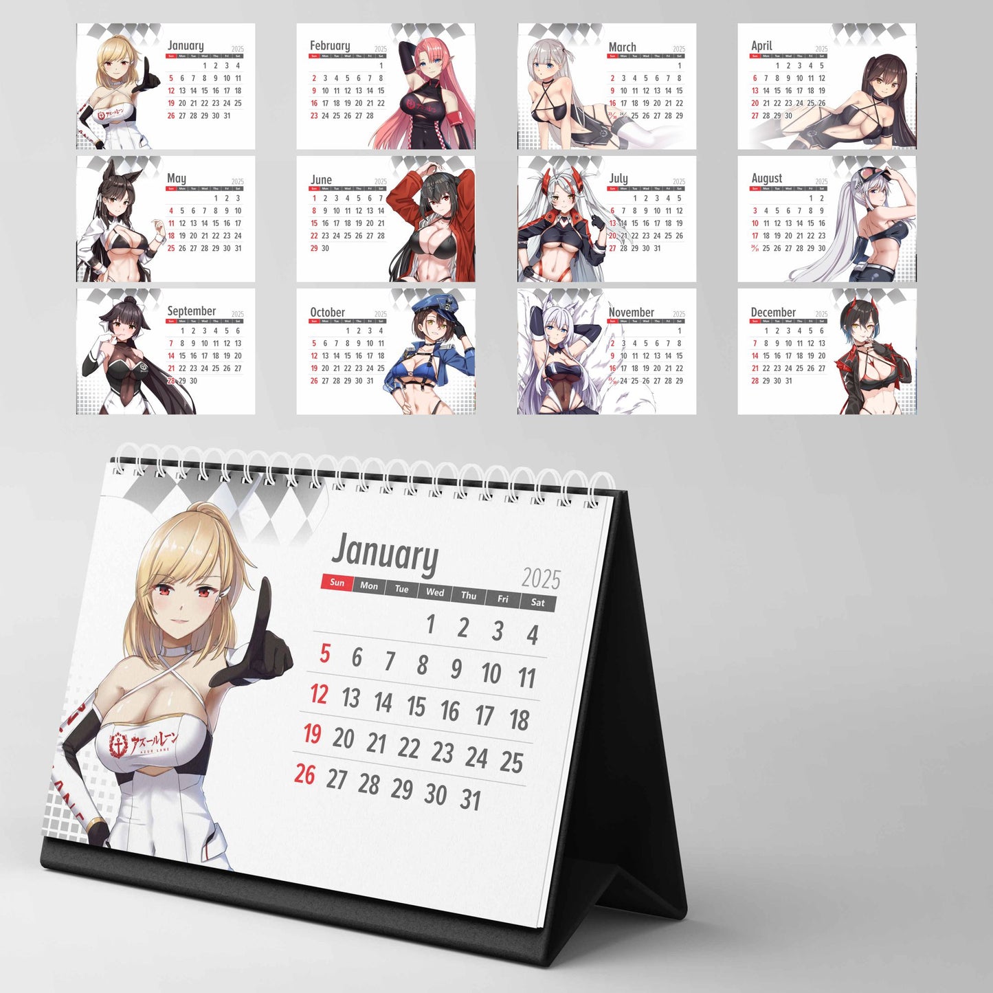 Azur Lane (Race Queen) - Desk Calendar 2025