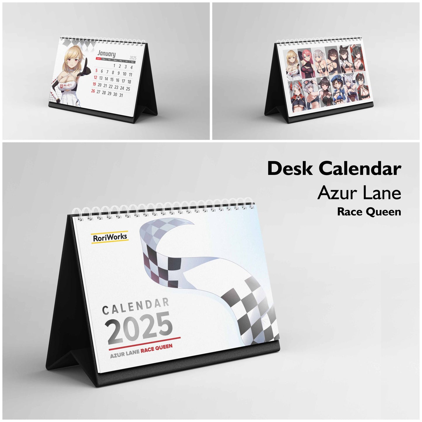 Azur Lane (Race Queen) - Desk Calendar 2025