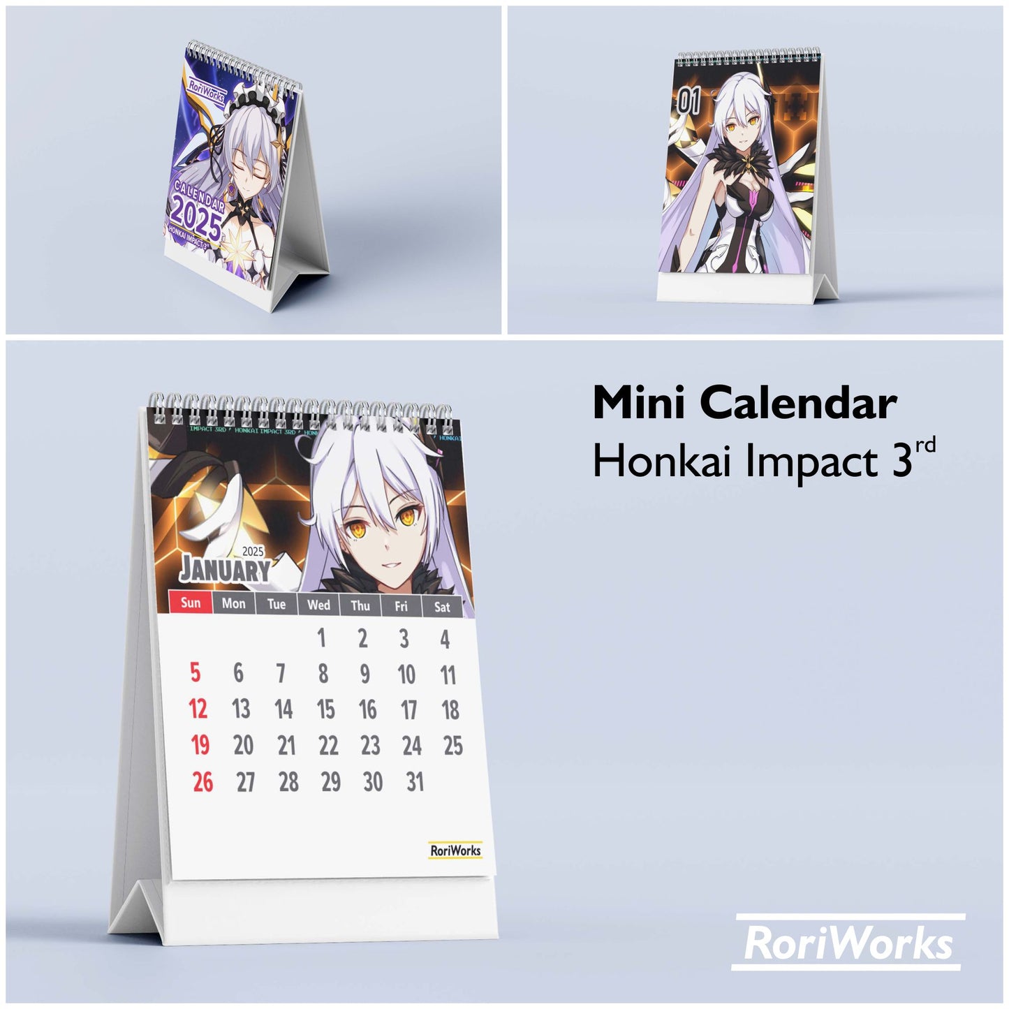 Honkai Impact 3 - Mini Desk Calendar 2025