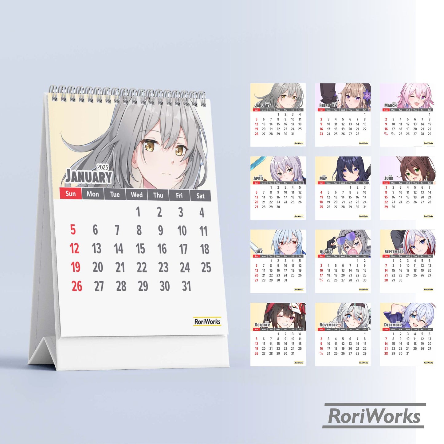 Honkai Star Rail - Mini Desk Calendar 2025
