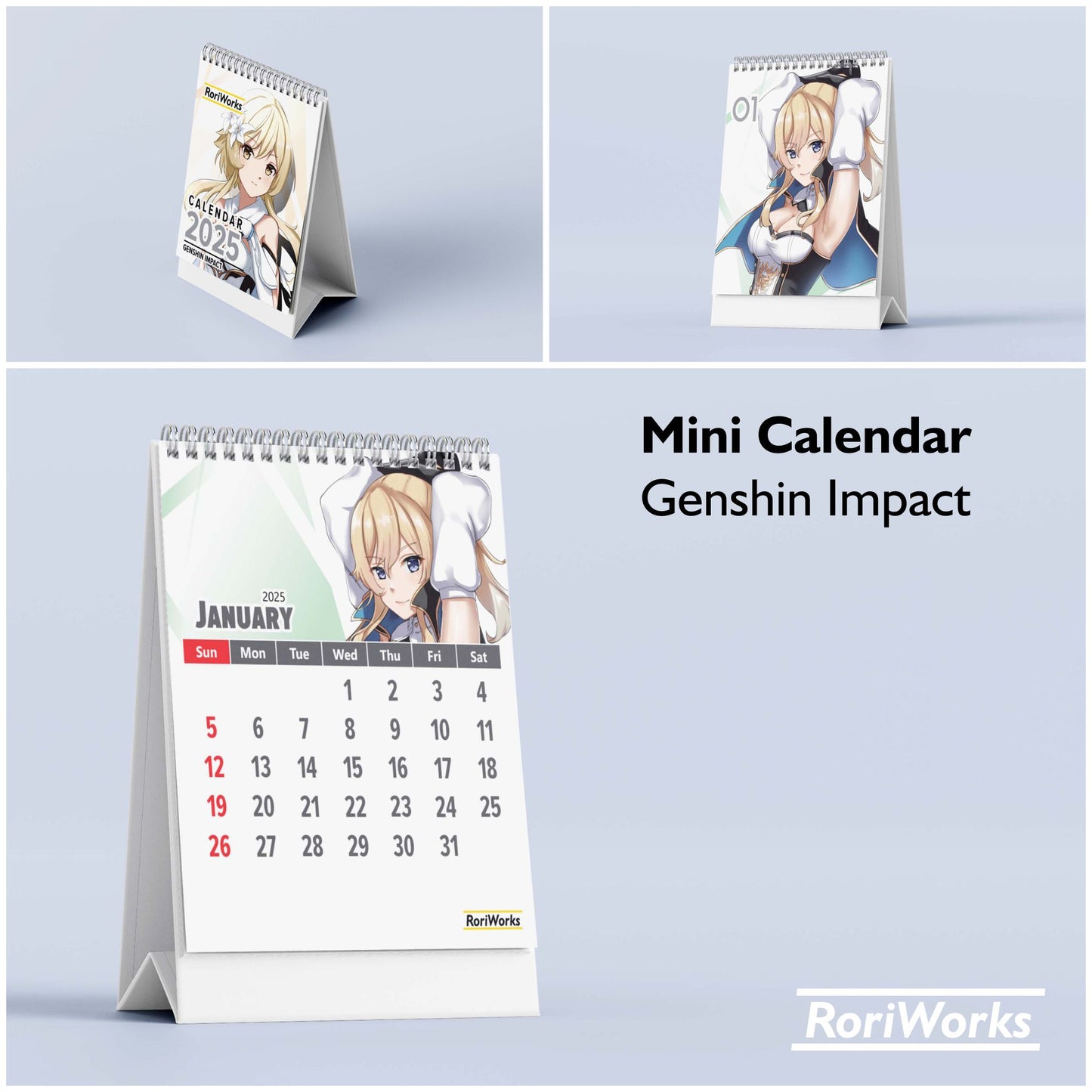 Genshin Impact - Mini Desk Calendar 2025