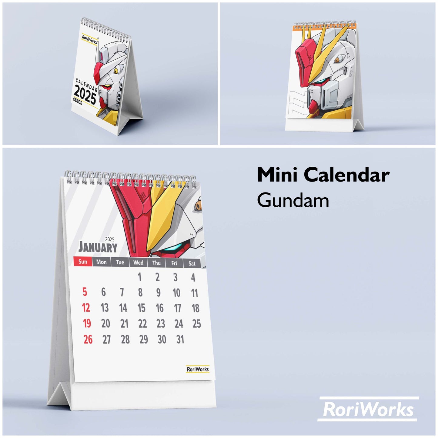 Gundam - Mini Desk Calendar 2025