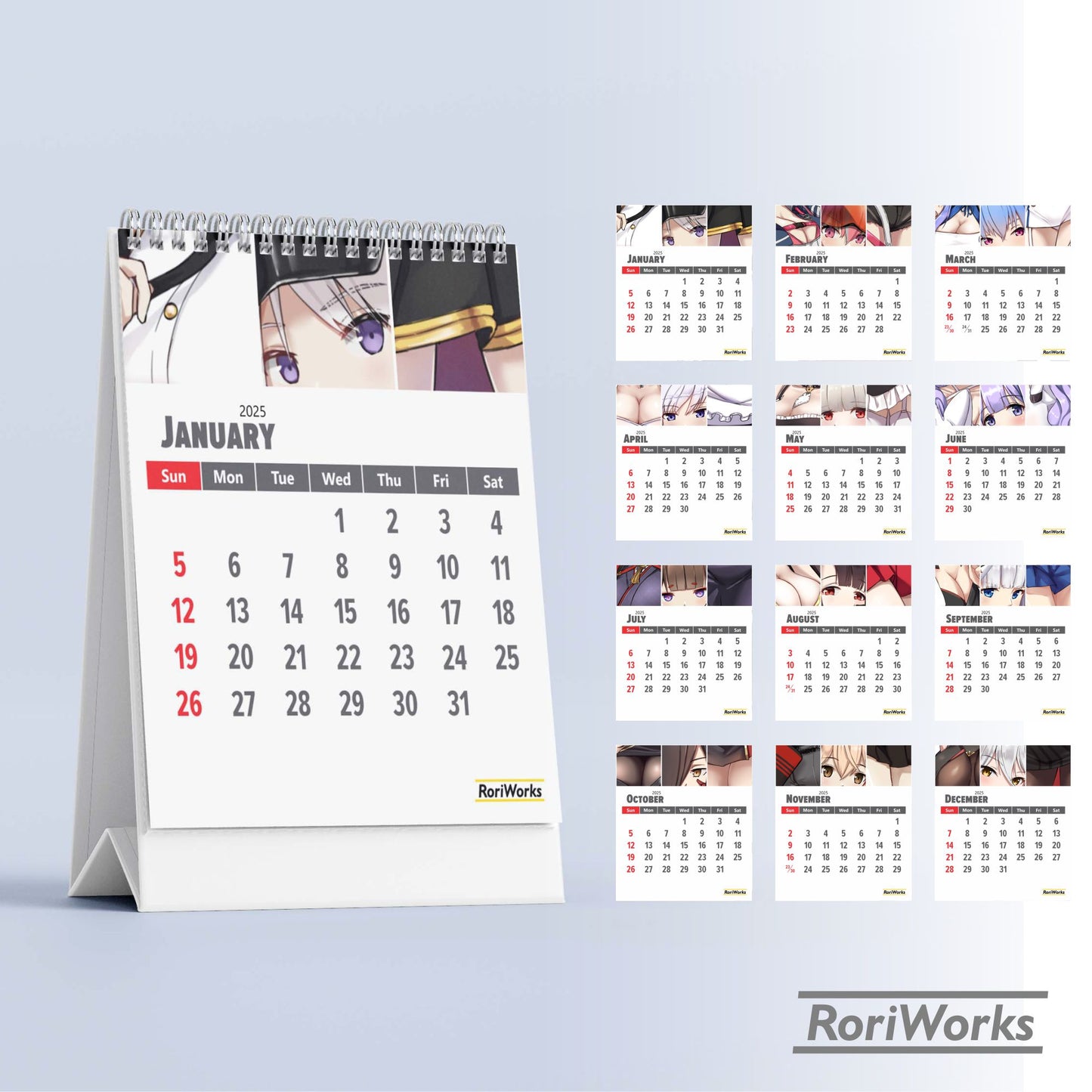 Azur Lane - Mini Desk Calendar 2025