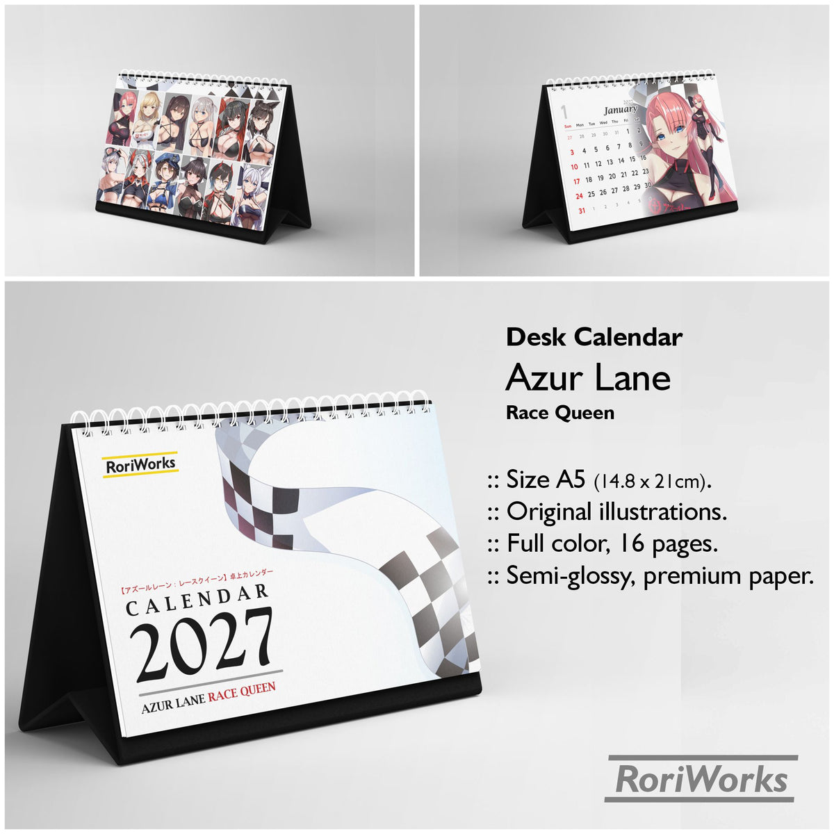 Azur Lane (Race Queen) - Desk Calendar 2027