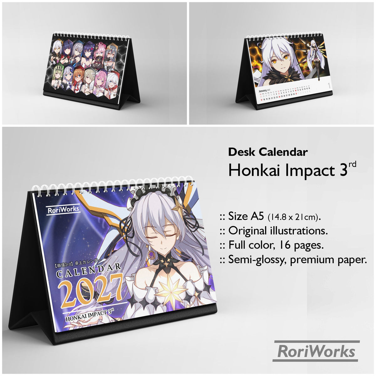 Honkai Impact 3 - Desk Calendar 2027