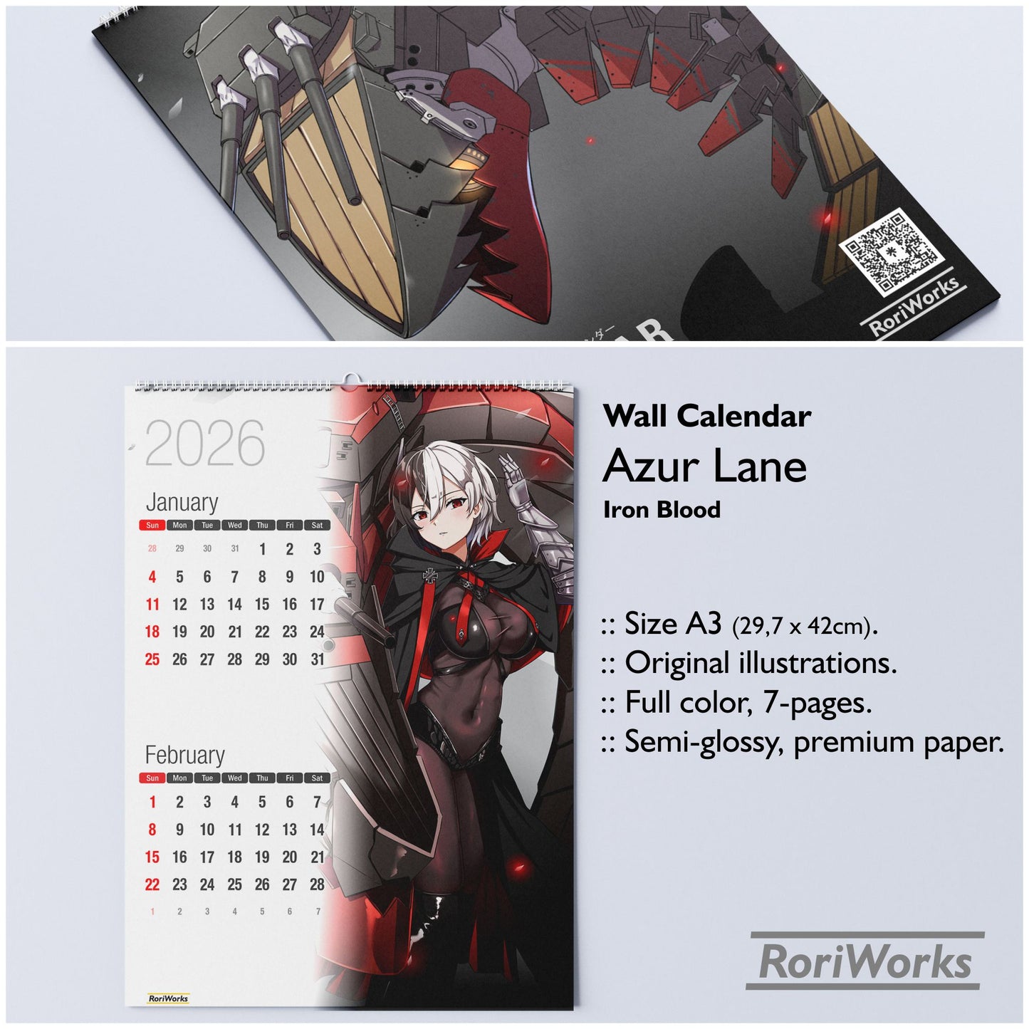 Azur Lane (Iron Blood) - Wall Calendar 2026