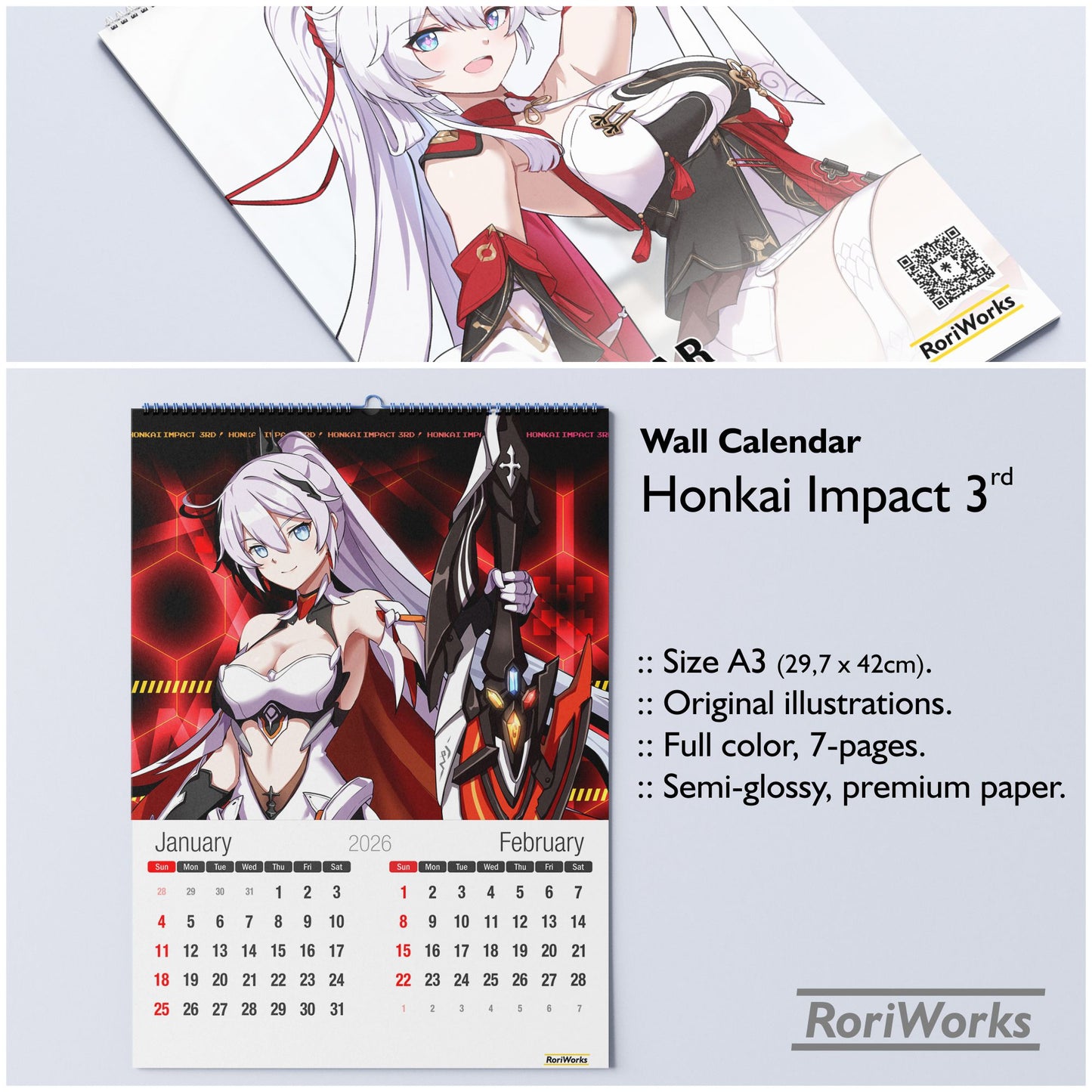 Honkai Impact 3rd - Wall Calendar 2026