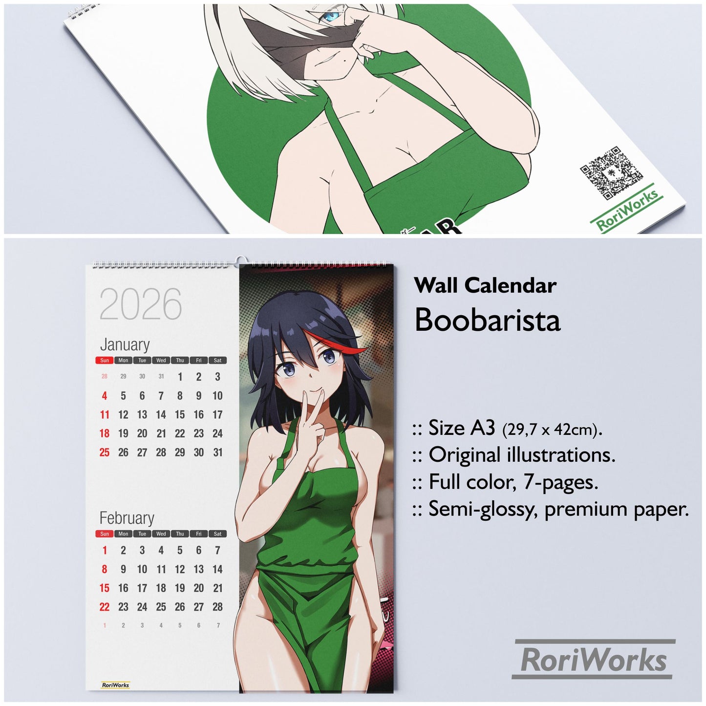 Boobarista - Wall Calendar 2026
