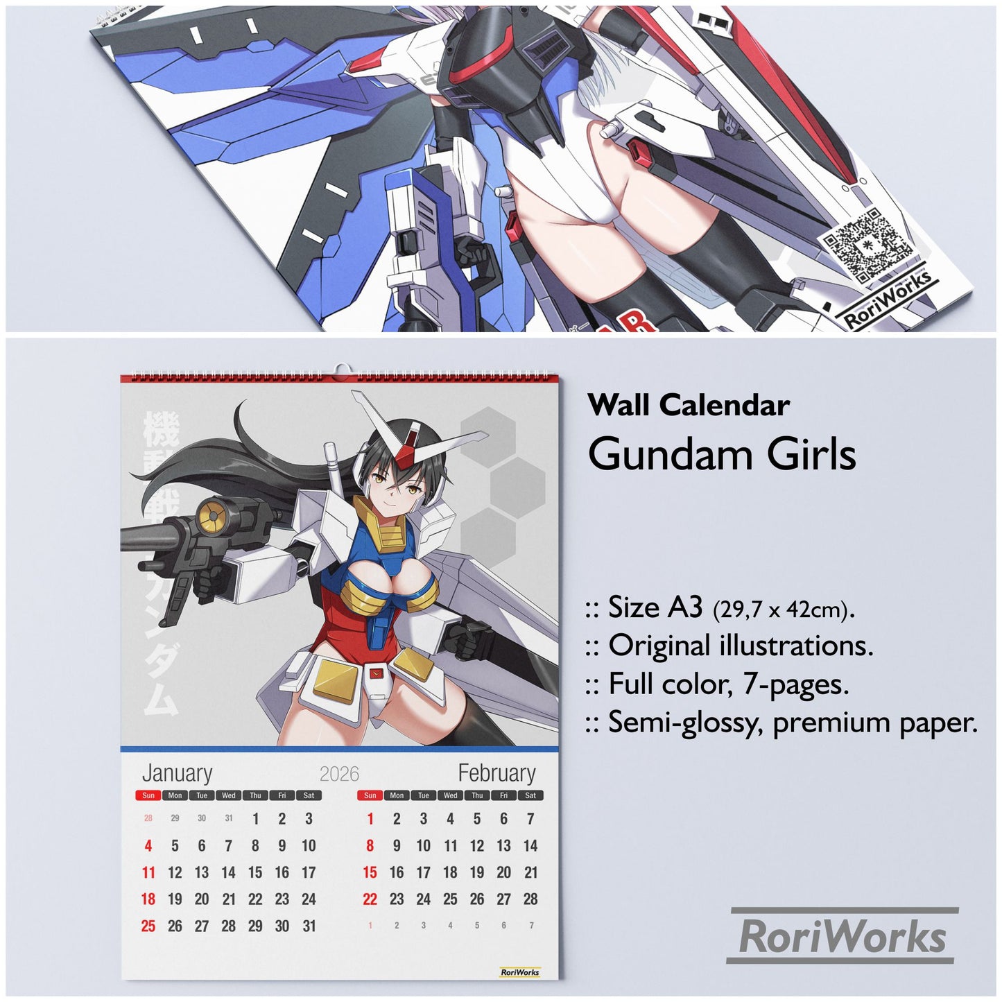 Gundam Girls - Wall Calendar 2026