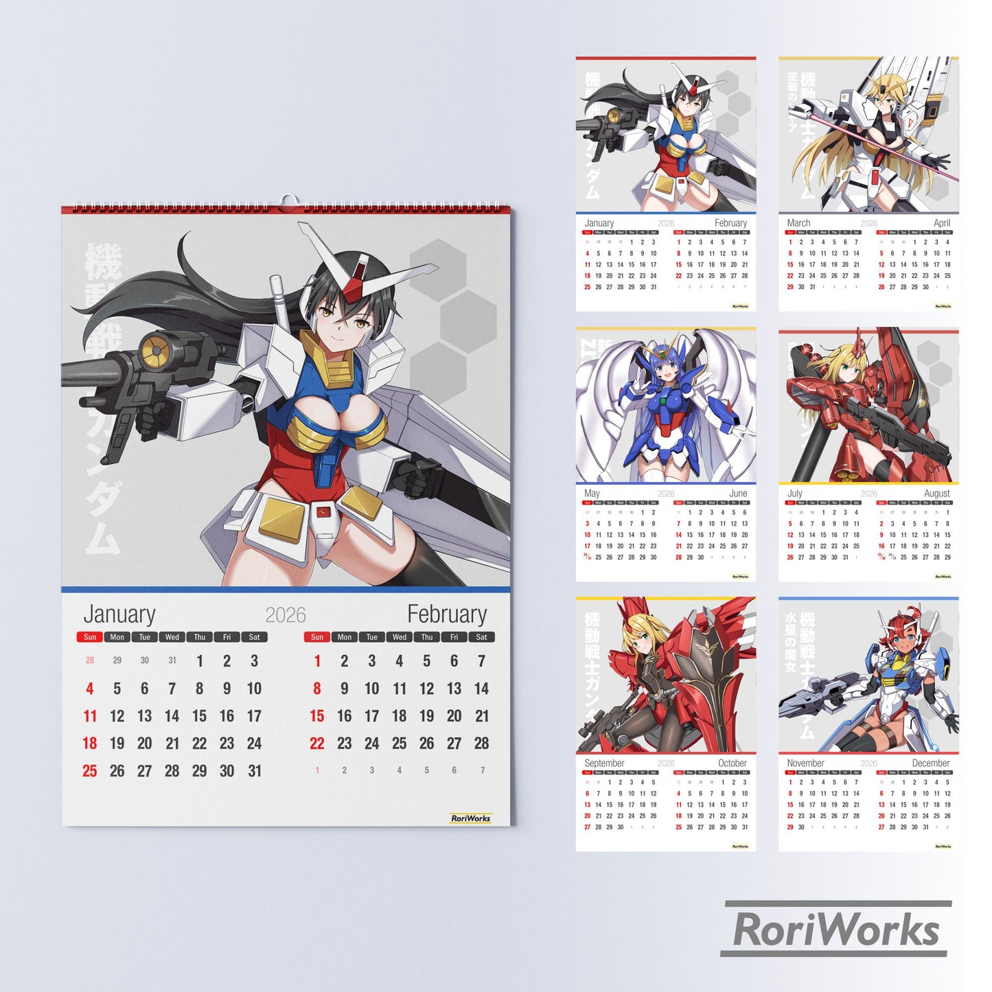 Gundam Girls - Wall Calendar 2026