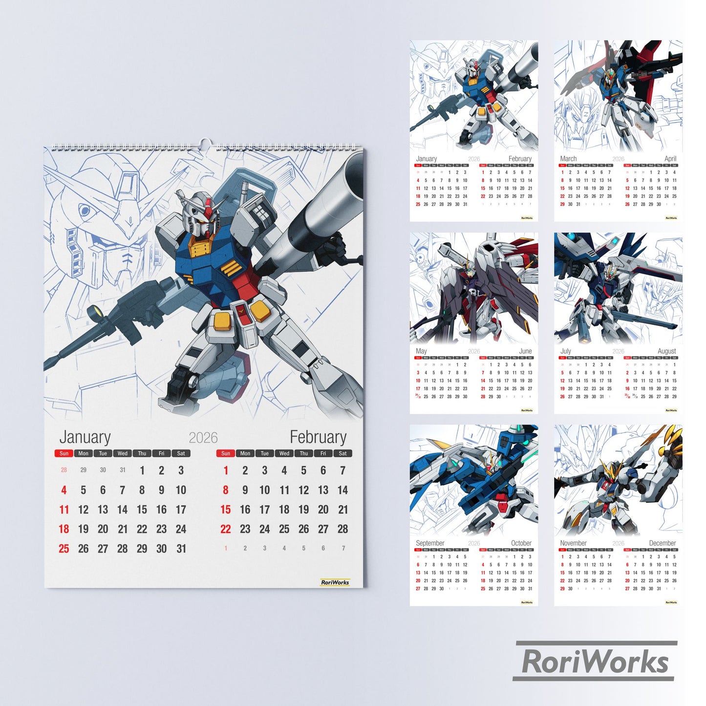 Gundam - Wall Calendar 2026