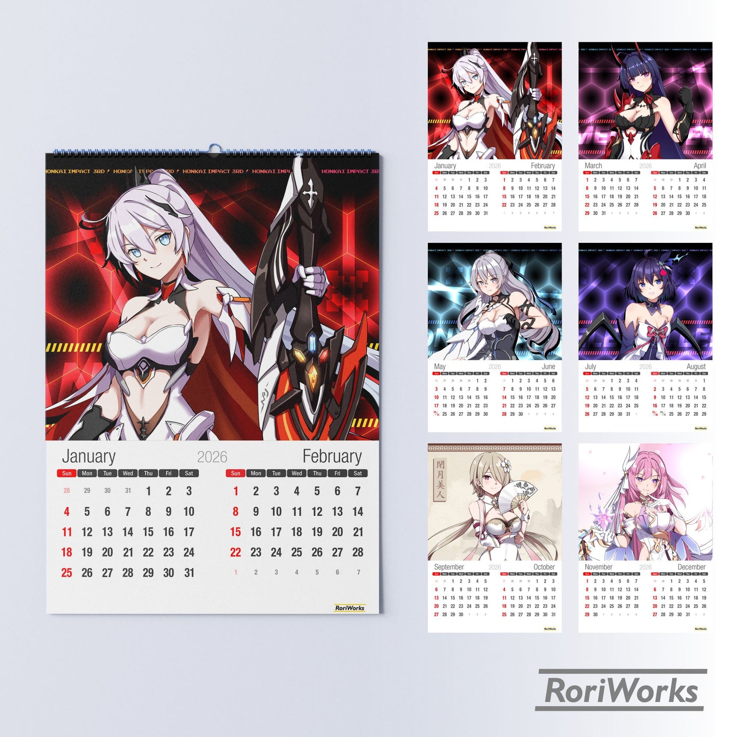 Honkai Impact 3rd - Wall Calendar 2026
