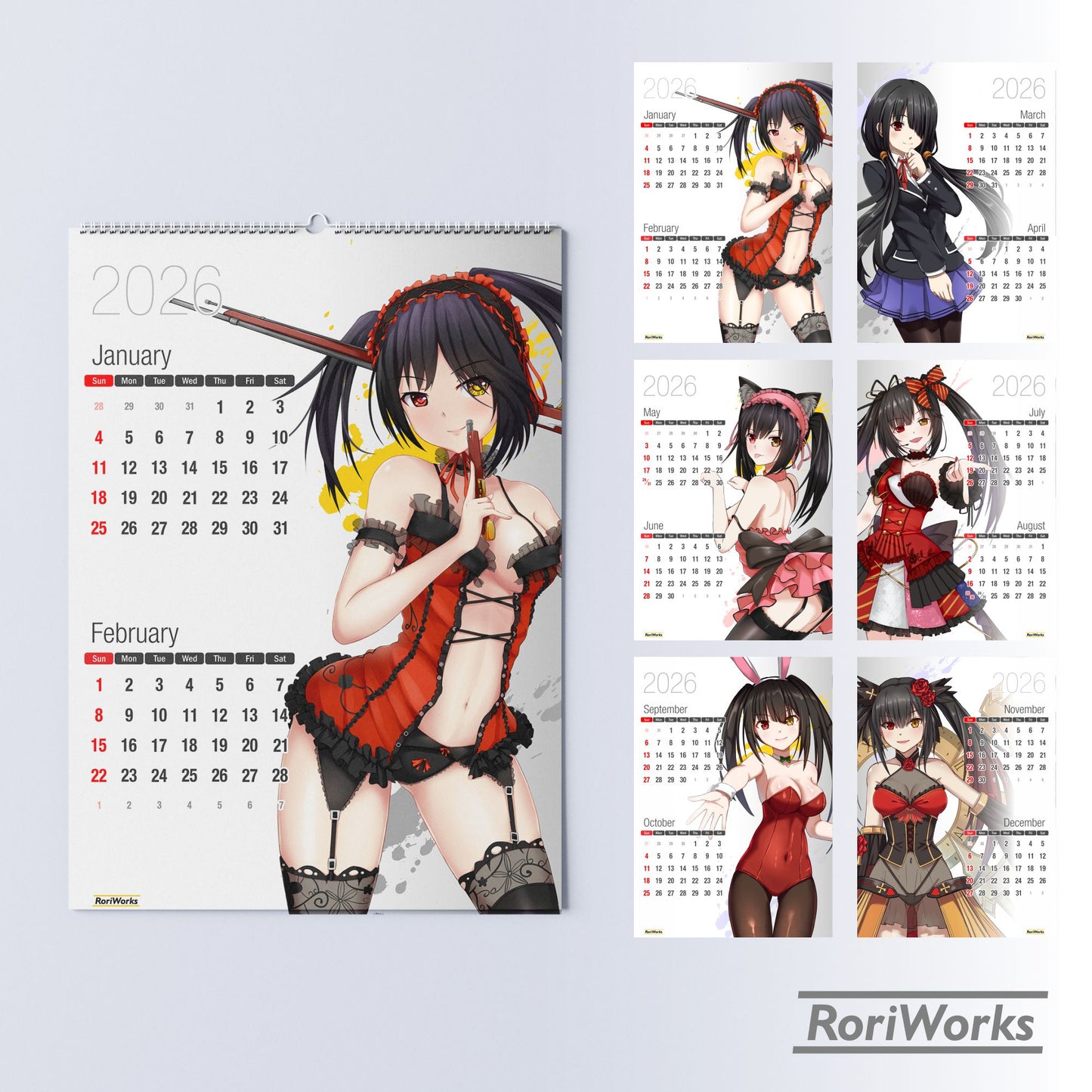 Kurumi Tokisaki - Wall Calendar 2026