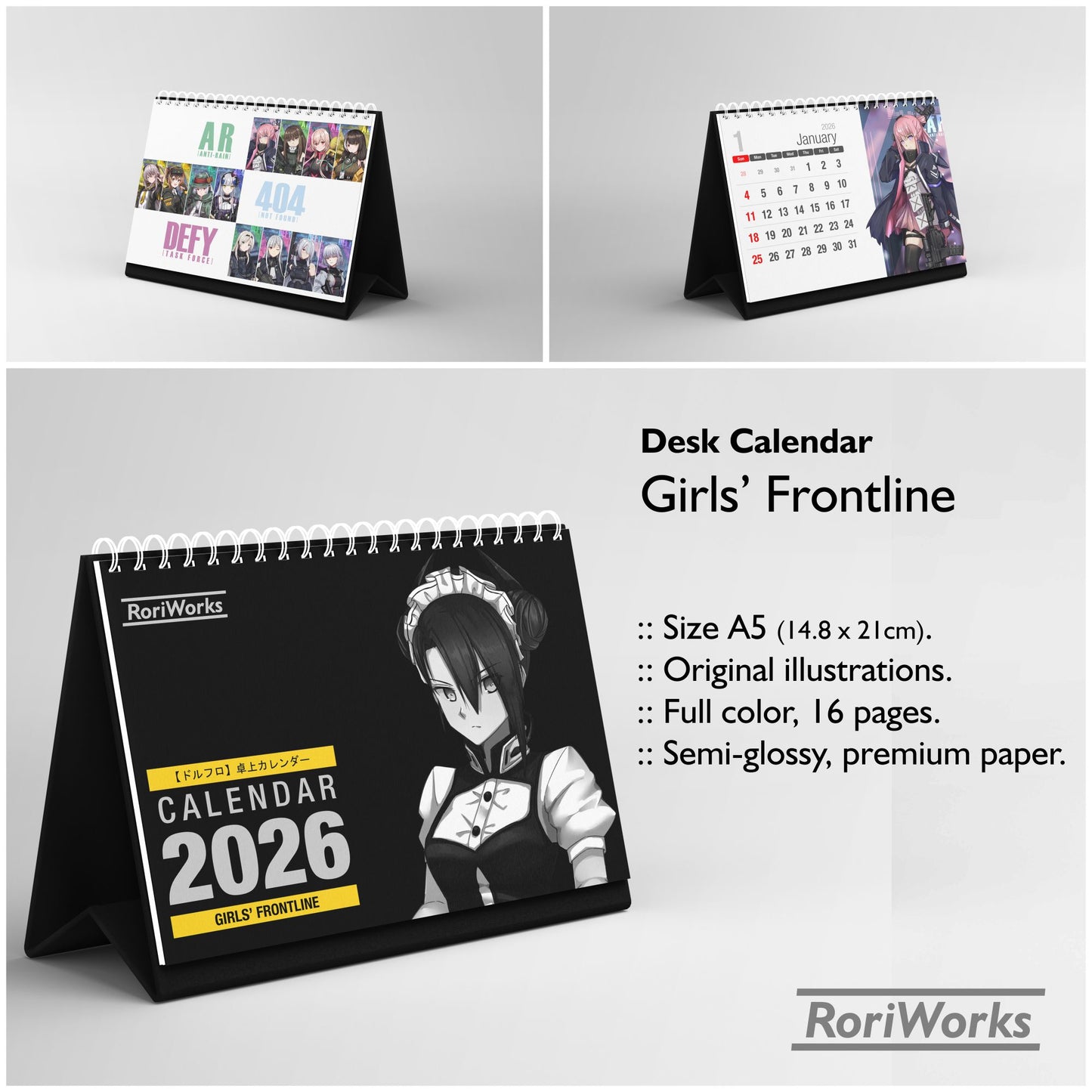 Girls' Frontline - Desk Calendar 2026