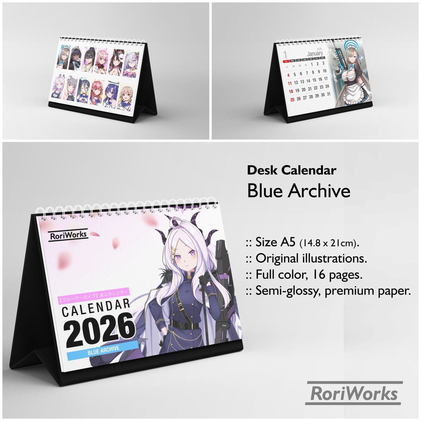 Blue Archive - Desk Calendar 2026