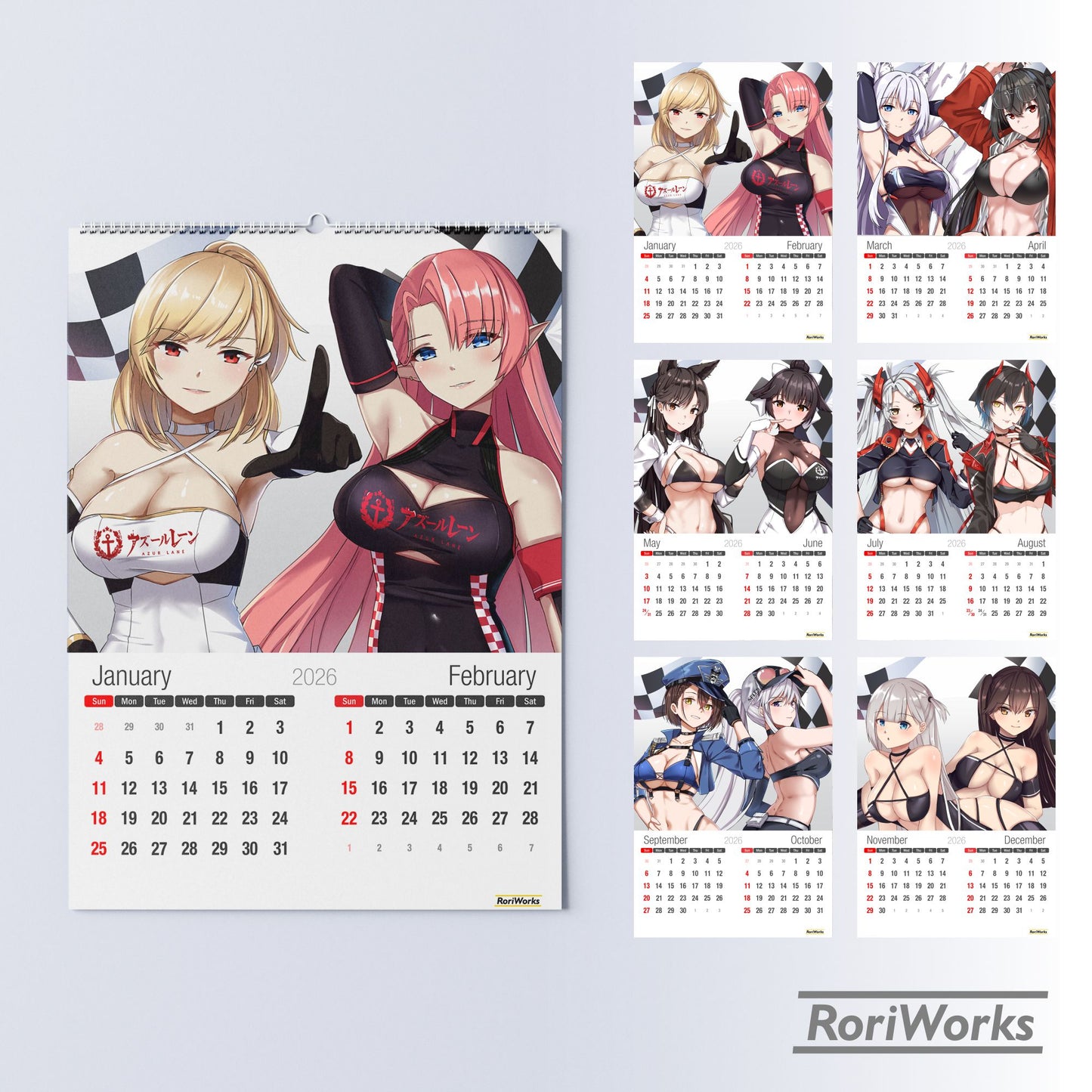 Azur Lane (Race Queen) - Wall Calendar 2026
