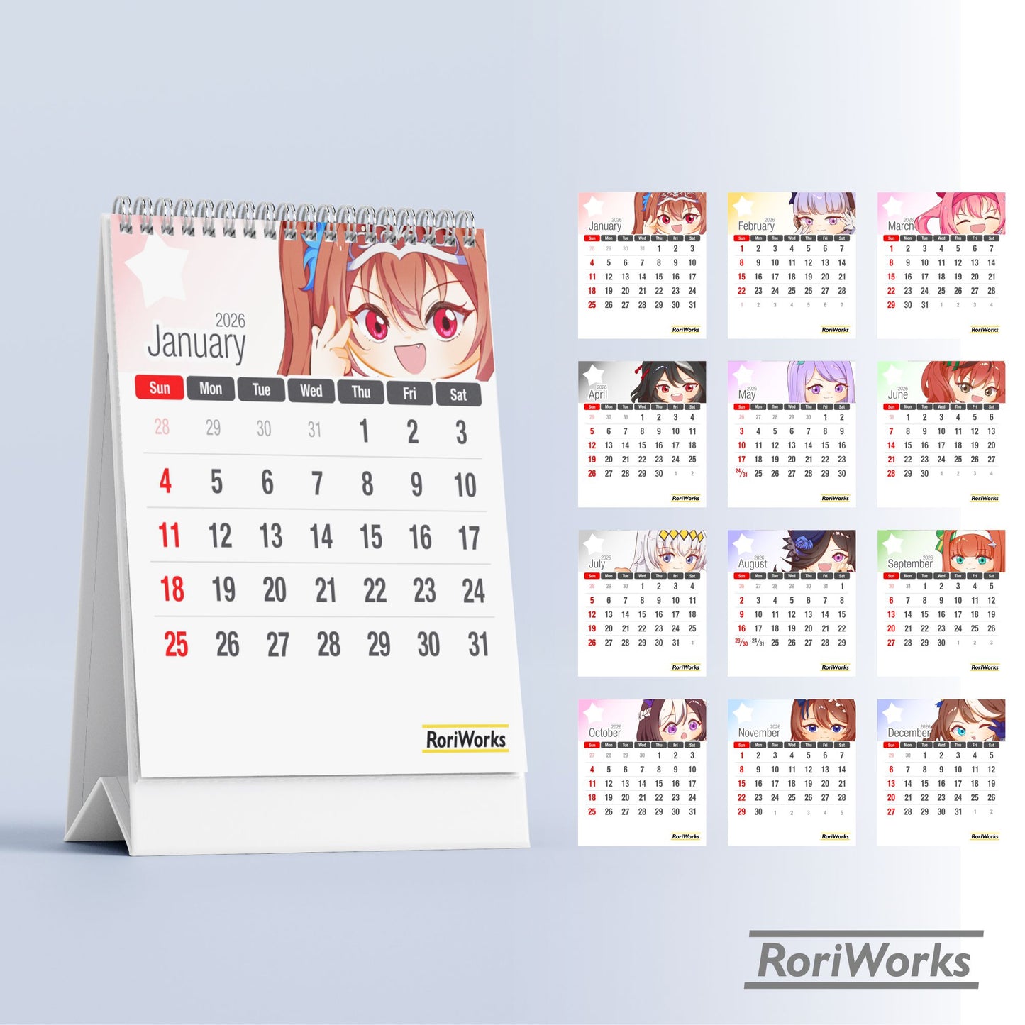 Umamusume - Mini Desk Calendar 2026