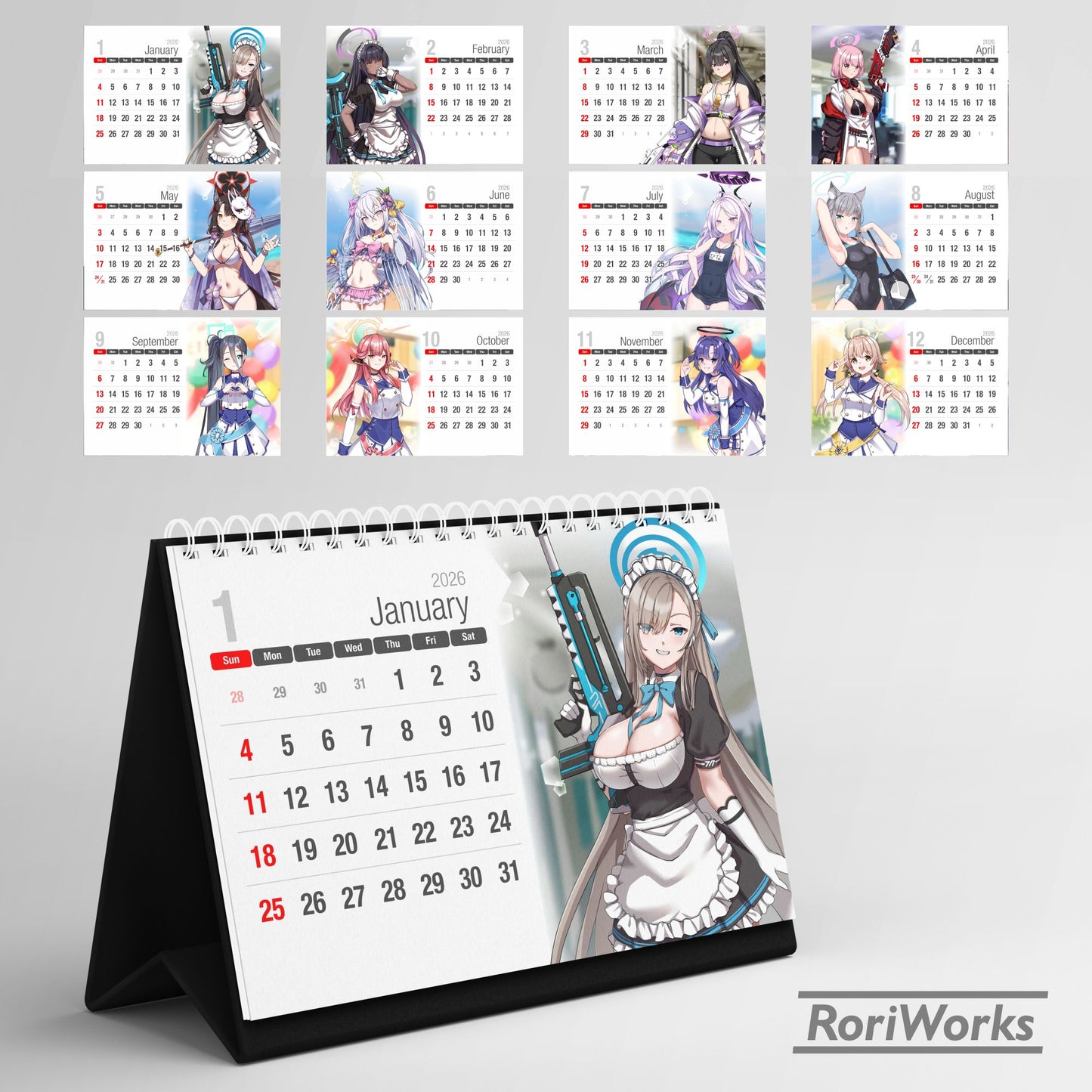 Blue Archive - Desk Calendar 2026
