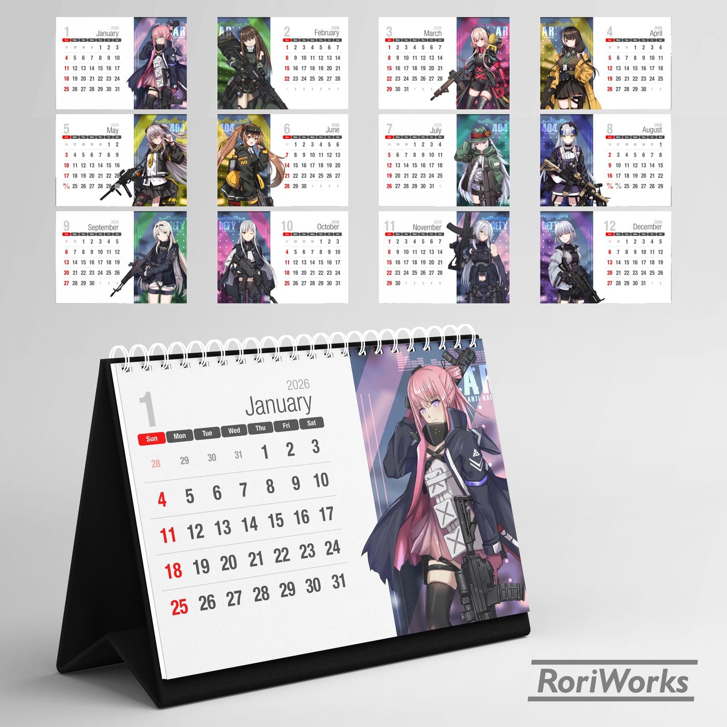 Girls' Frontline - Desk Calendar 2026