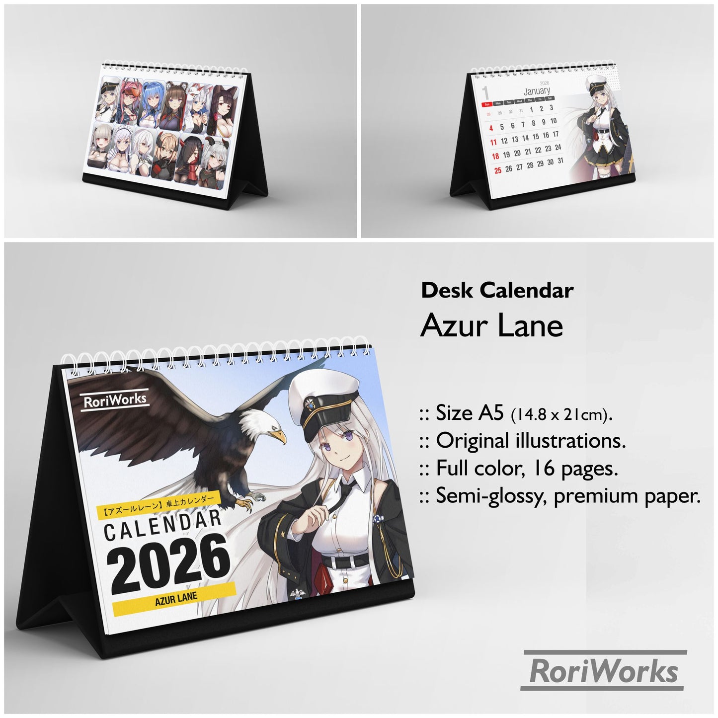 Azur Lane - Desk Calendar 2026