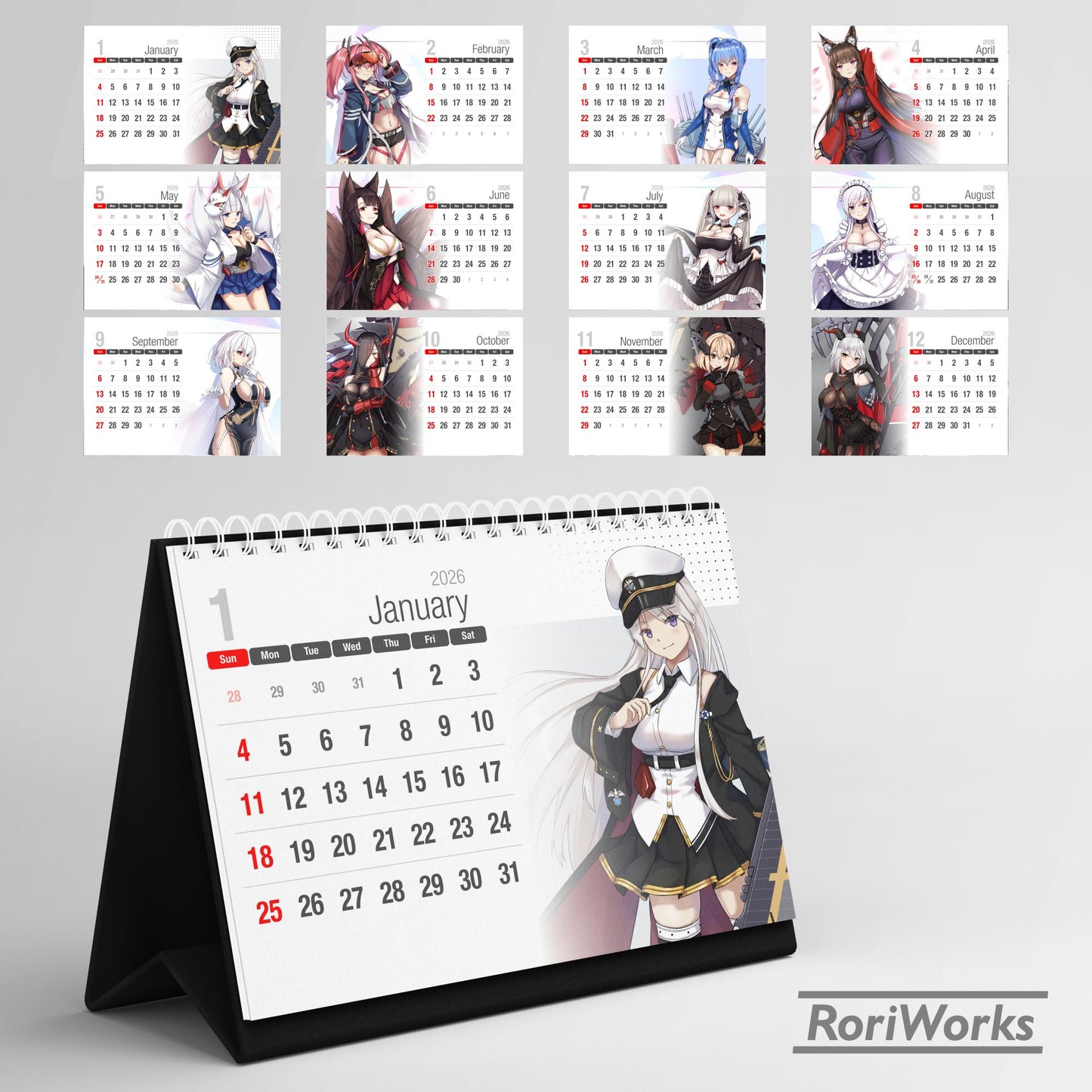 Azur Lane - Desk Calendar 2026