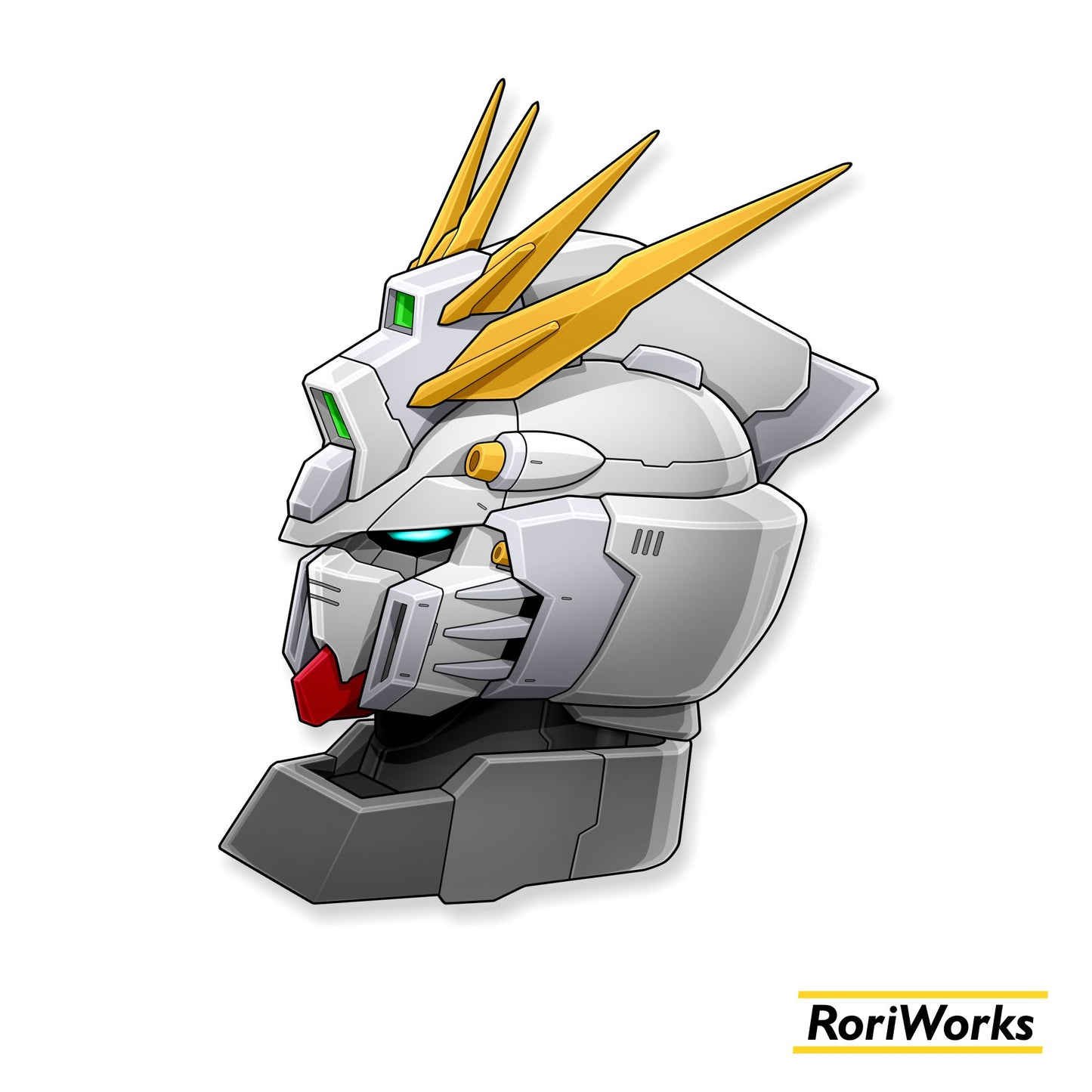 God Gundam Head - Sticker