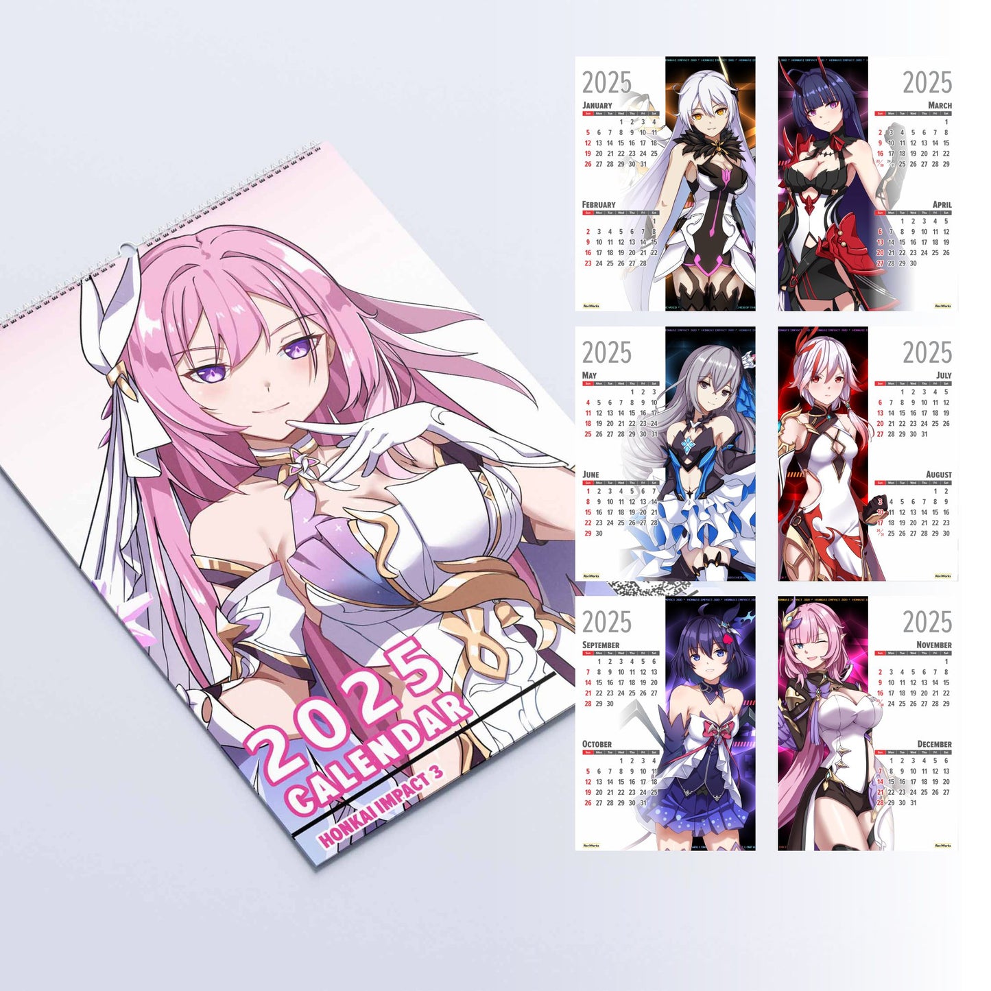 Honkai Impact 3rd - Wall Calendar 2025