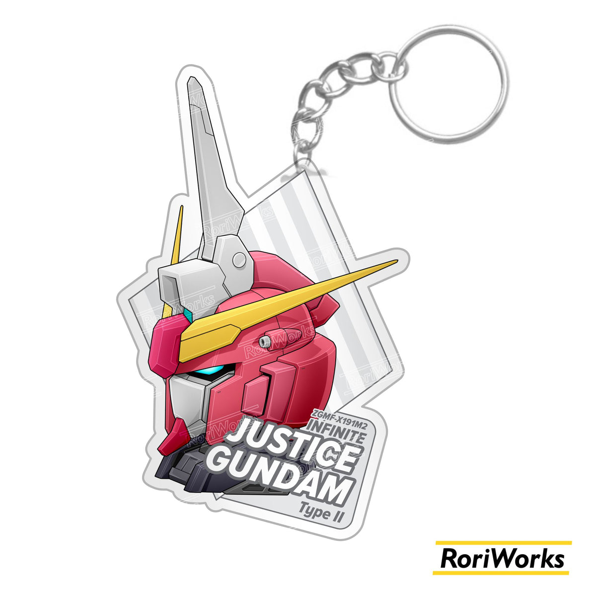 ∞ Justice Gundam Type II Head - Keychain