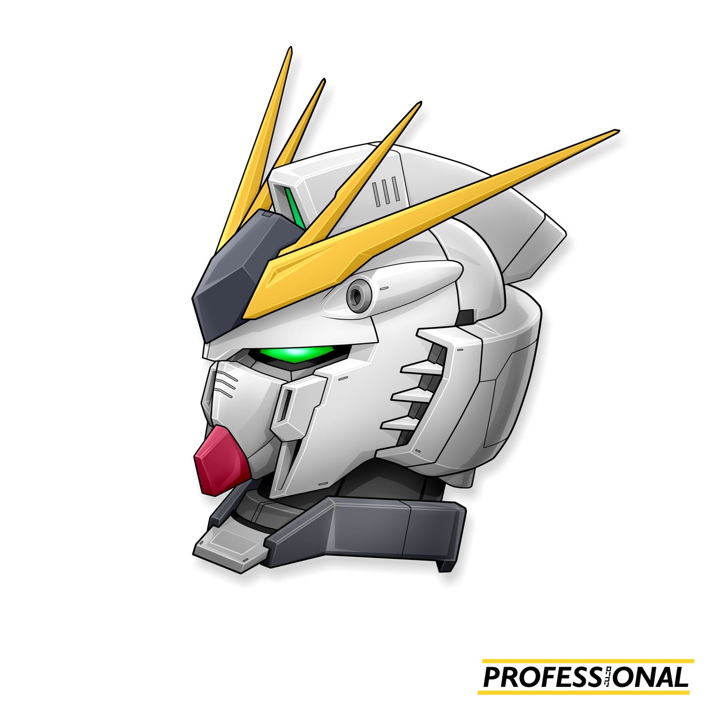 ν Gundam Head - Sticker
