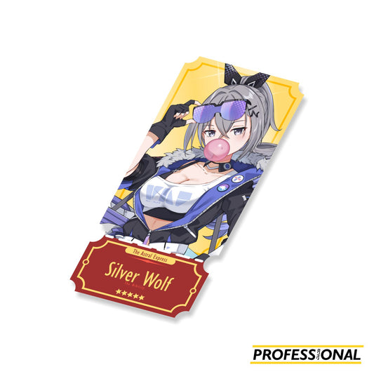 Silver Wolf - Mini Slap Sticker