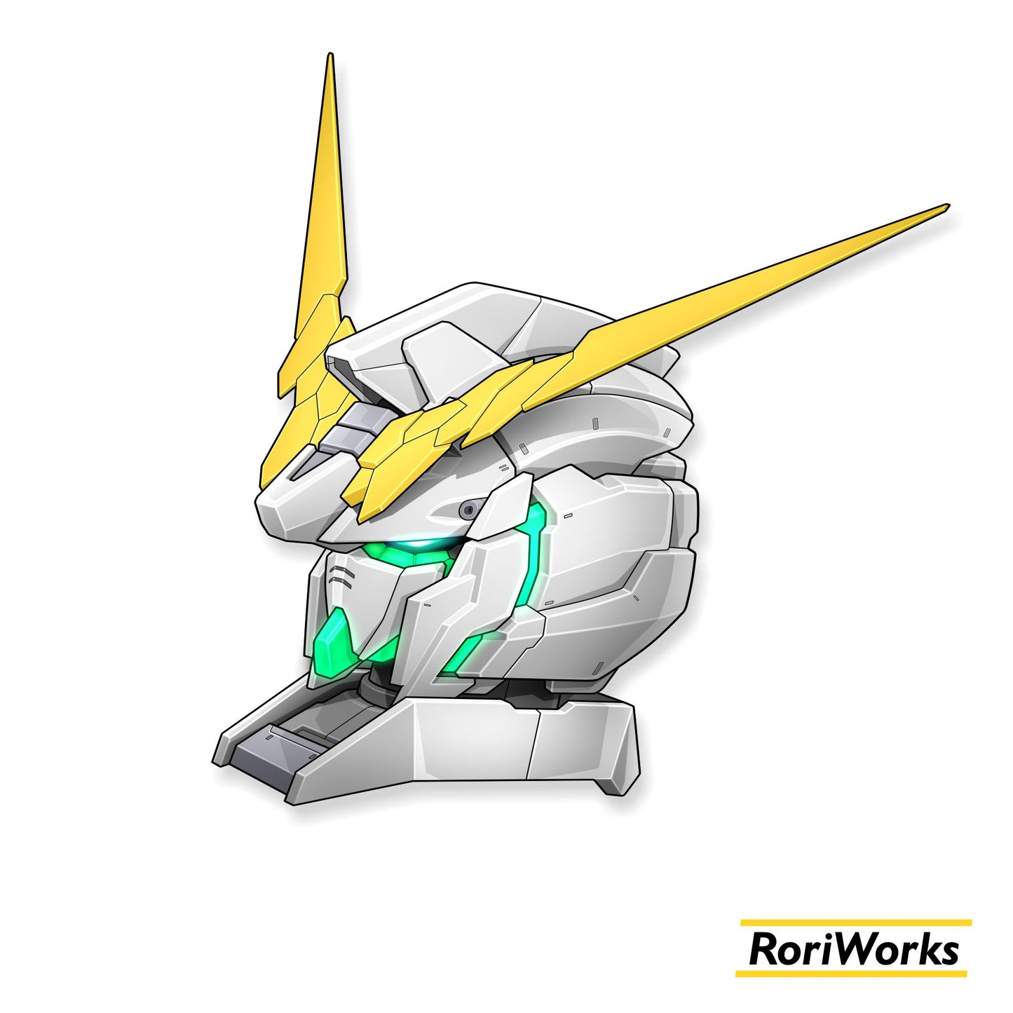 Unicorn Gundam Head (Awaken) - Sticker
