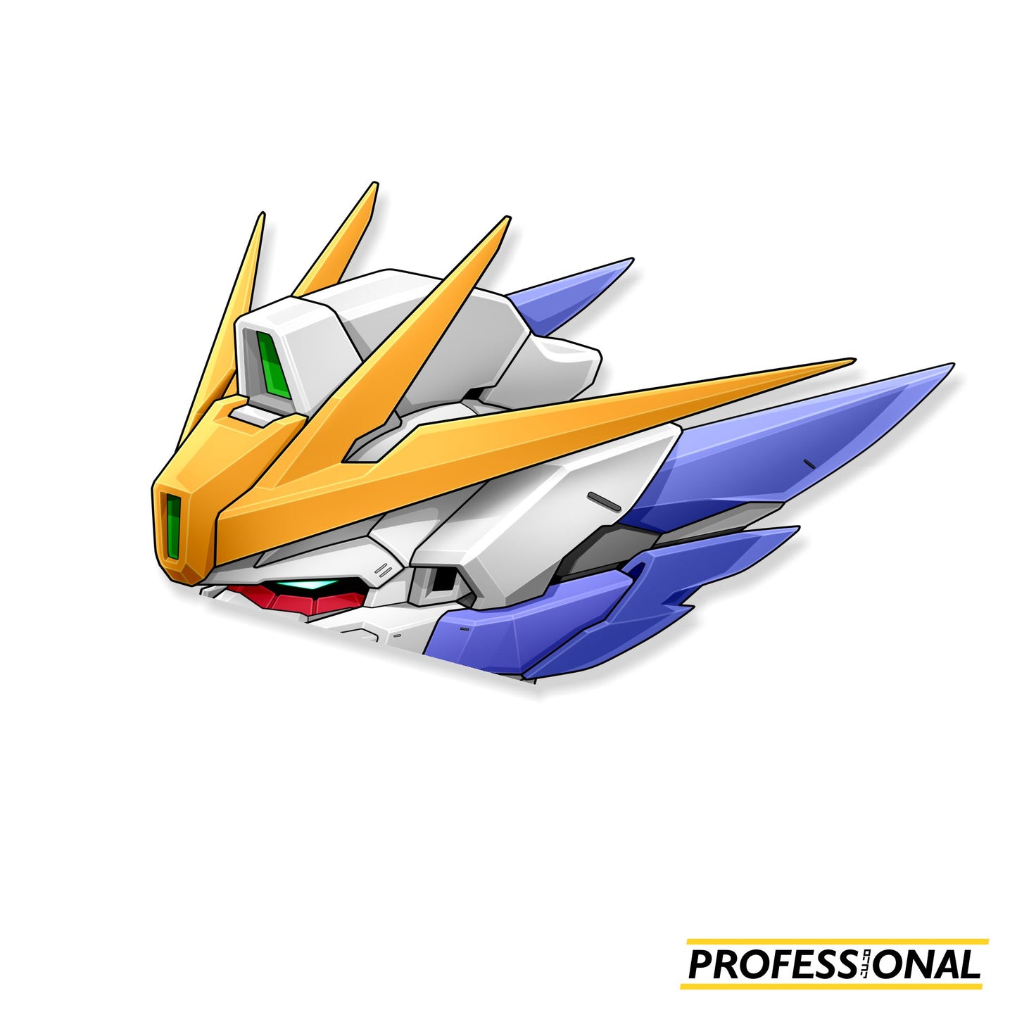 Wing Gundam Zero Head (Endless Waltz Ver.) - Peeking Sticker