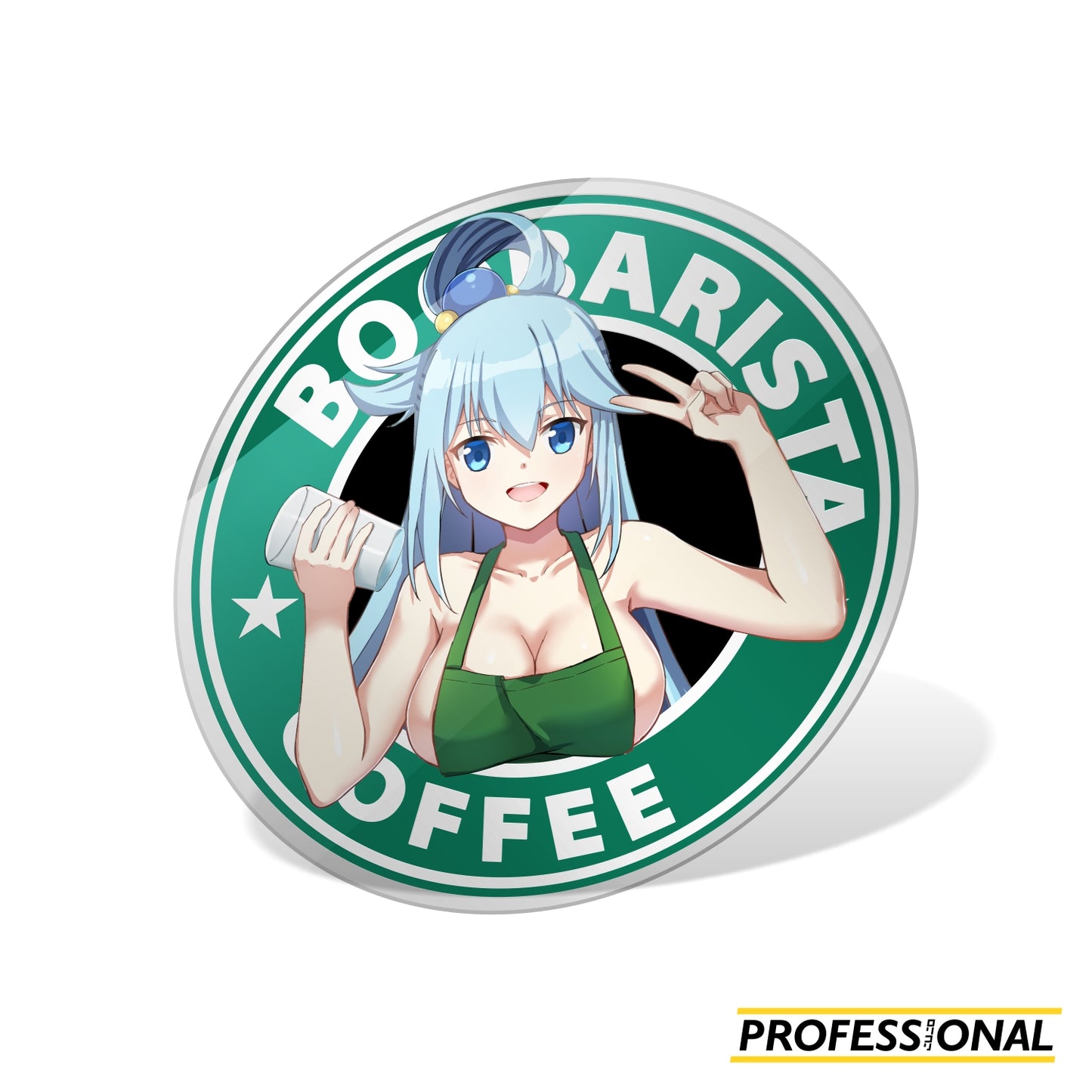 Aqua (Boobarista Ver.) - Coaster