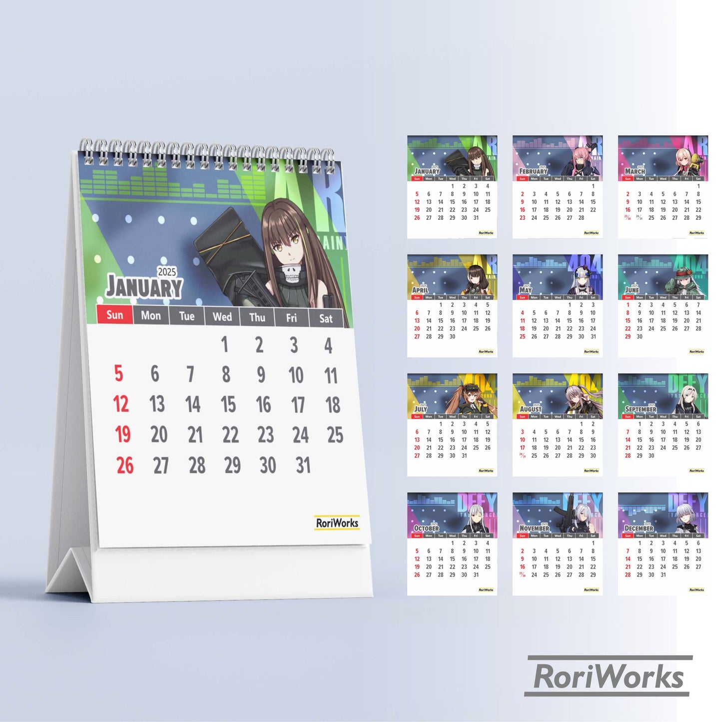 Girls' Frontline - Mini Desk Calendar 2025