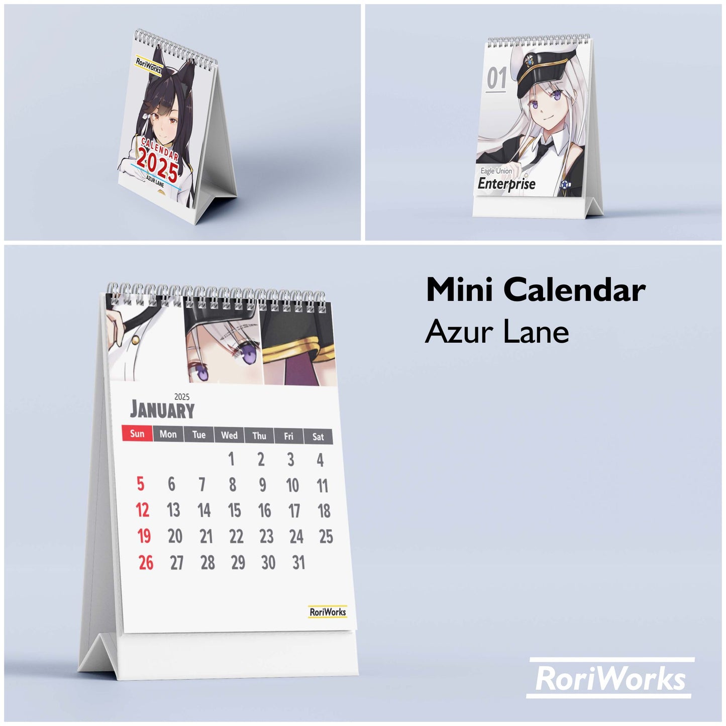 Azur Lane - Mini Desk Calendar 2025