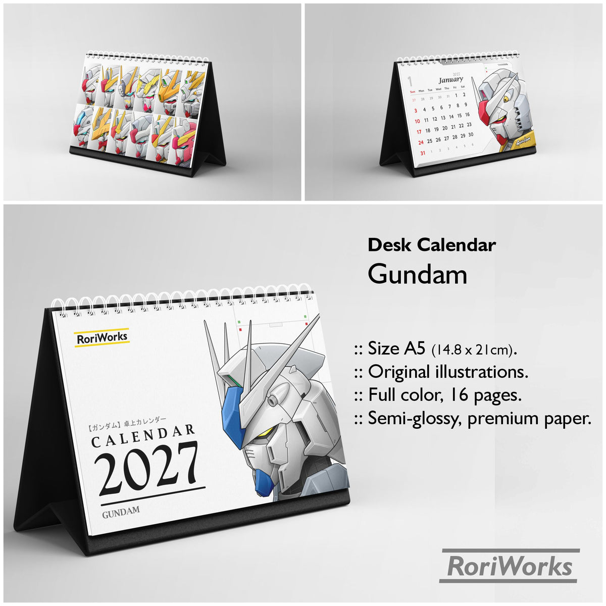 Gundam - Desk Calendar 2027