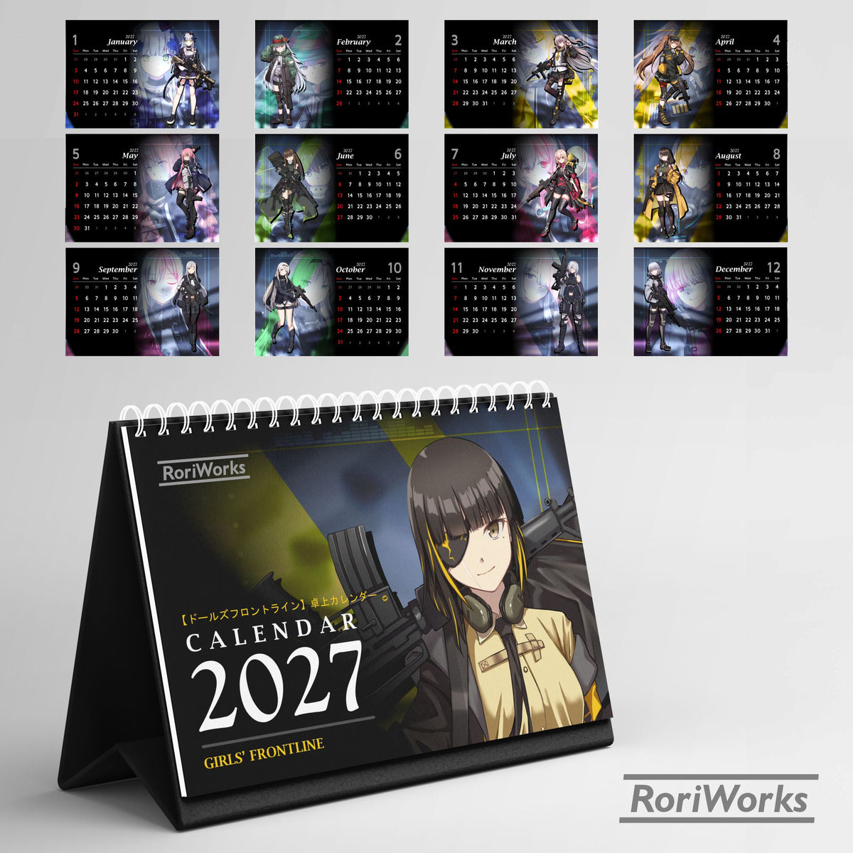 Girls' Frontline - Desk Calendar 2027