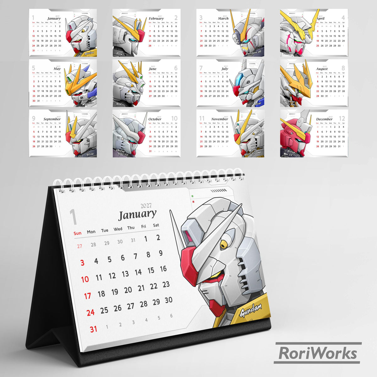Gundam - Desk Calendar 2027