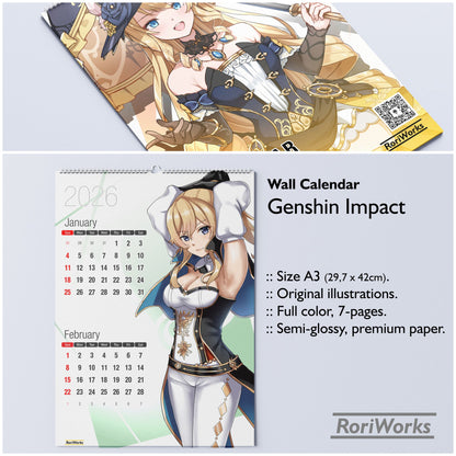 Genshin Impact - Wall Calendar 2026