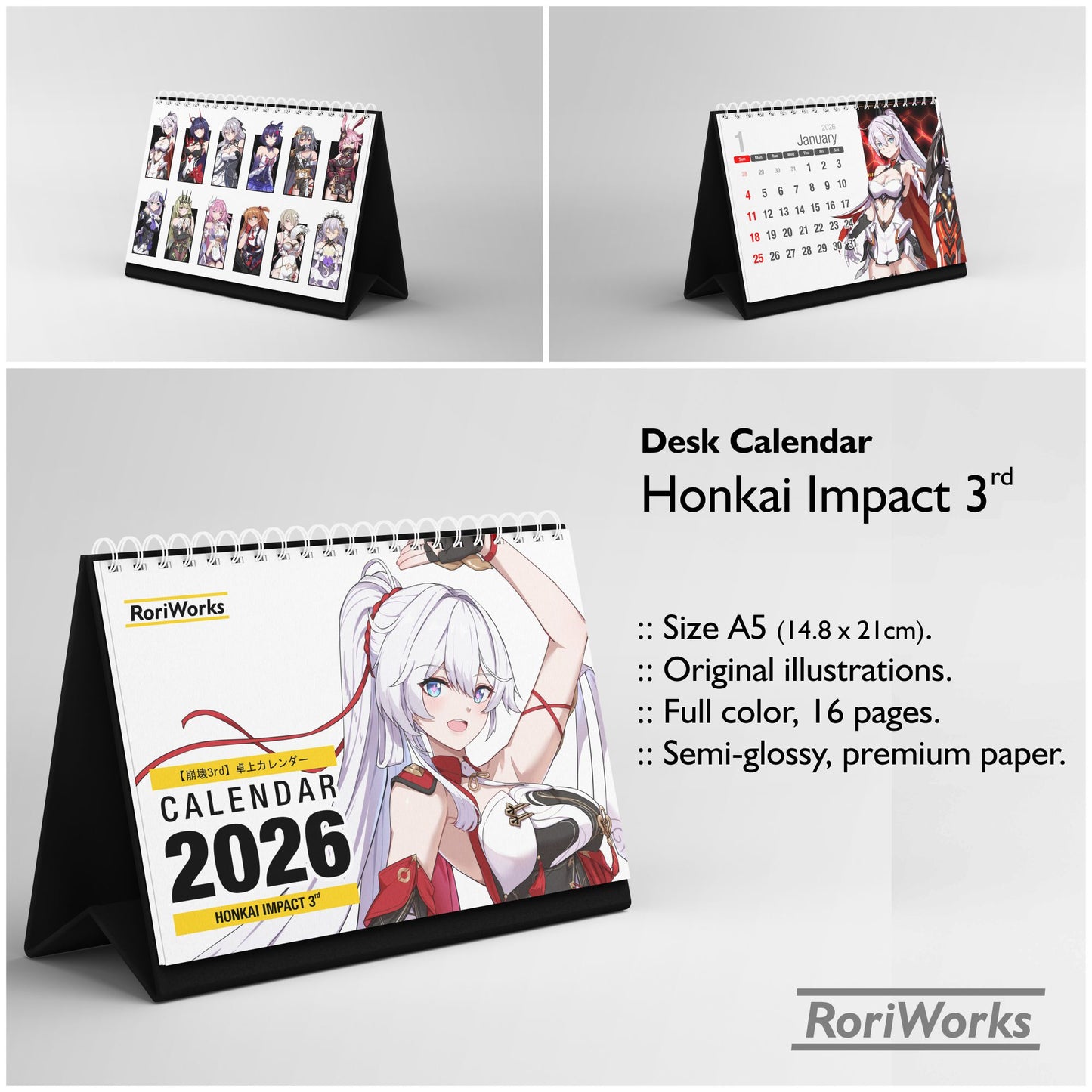 Honkai Impact 3rd - Desk Calendar 2026