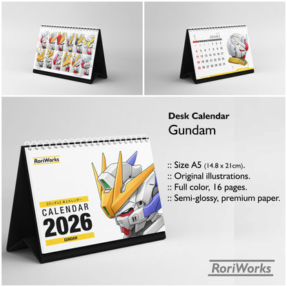 Gundam - Desk Calendar 2026