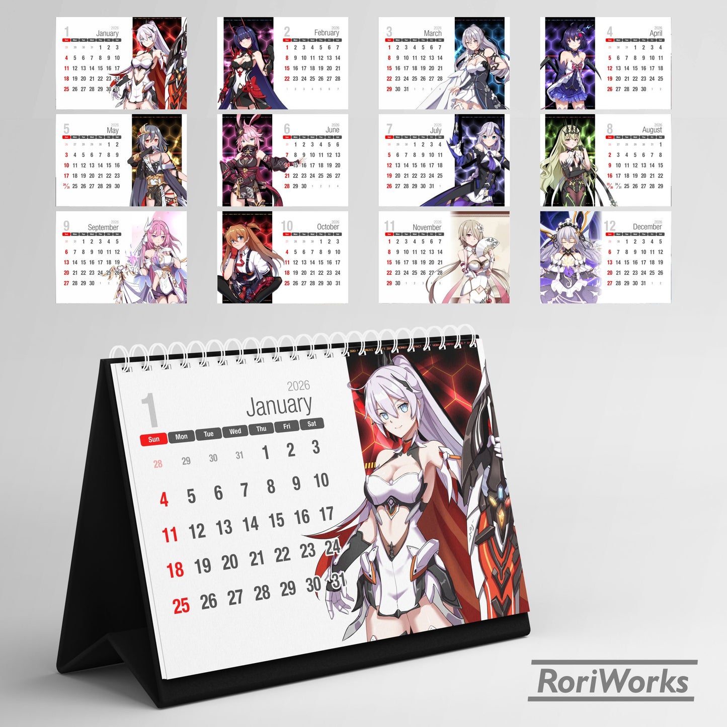 Honkai Impact 3rd - Desk Calendar 2026