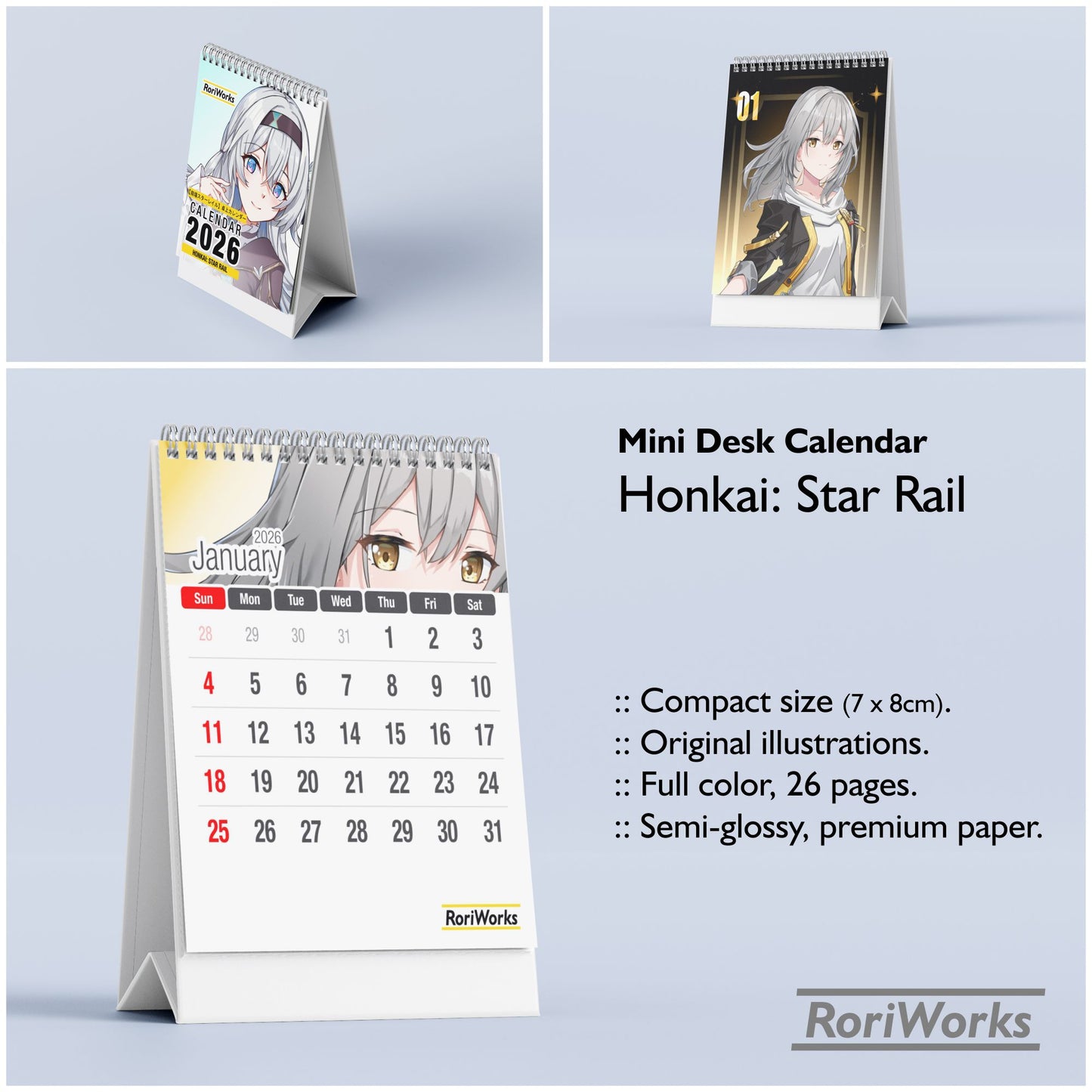 Honkai: Star Rail - Mini Desk Calendar 2026