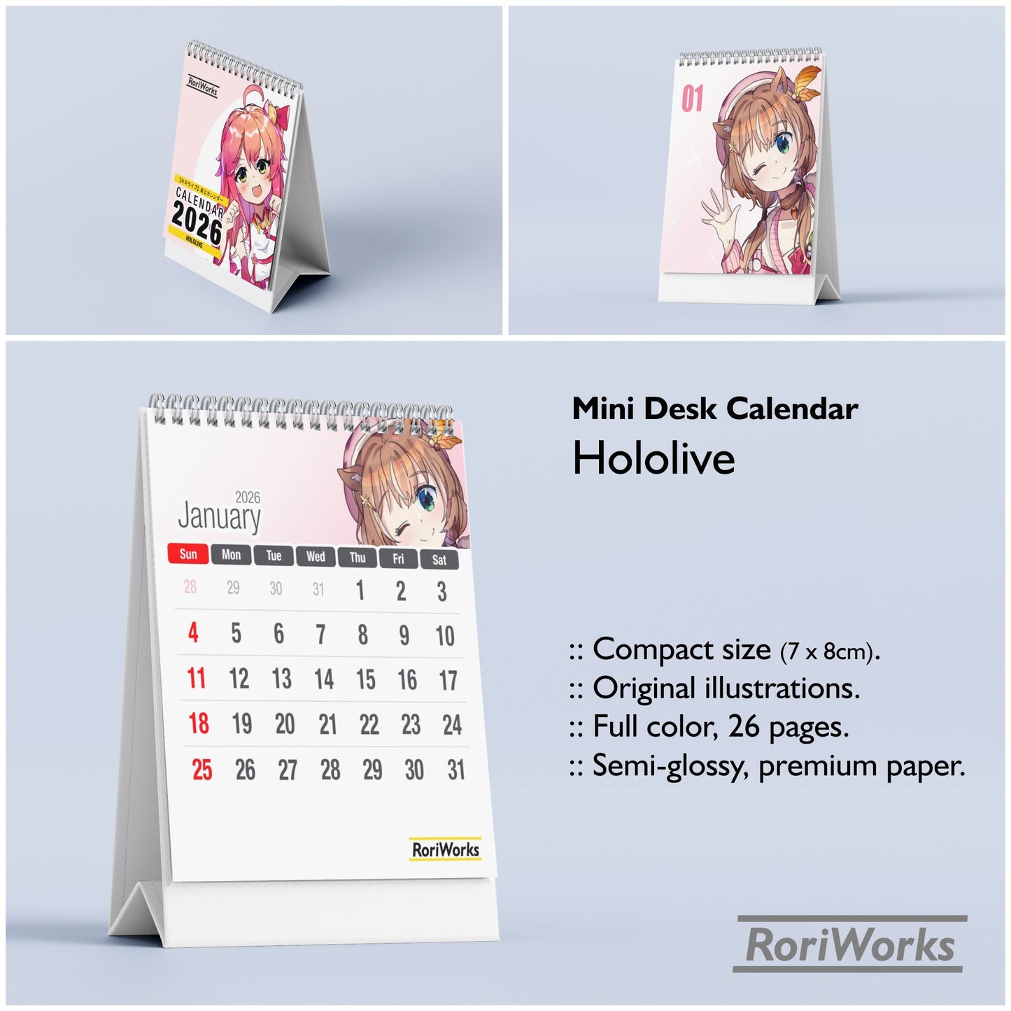Hololive - Mini Desk Calendar 2026