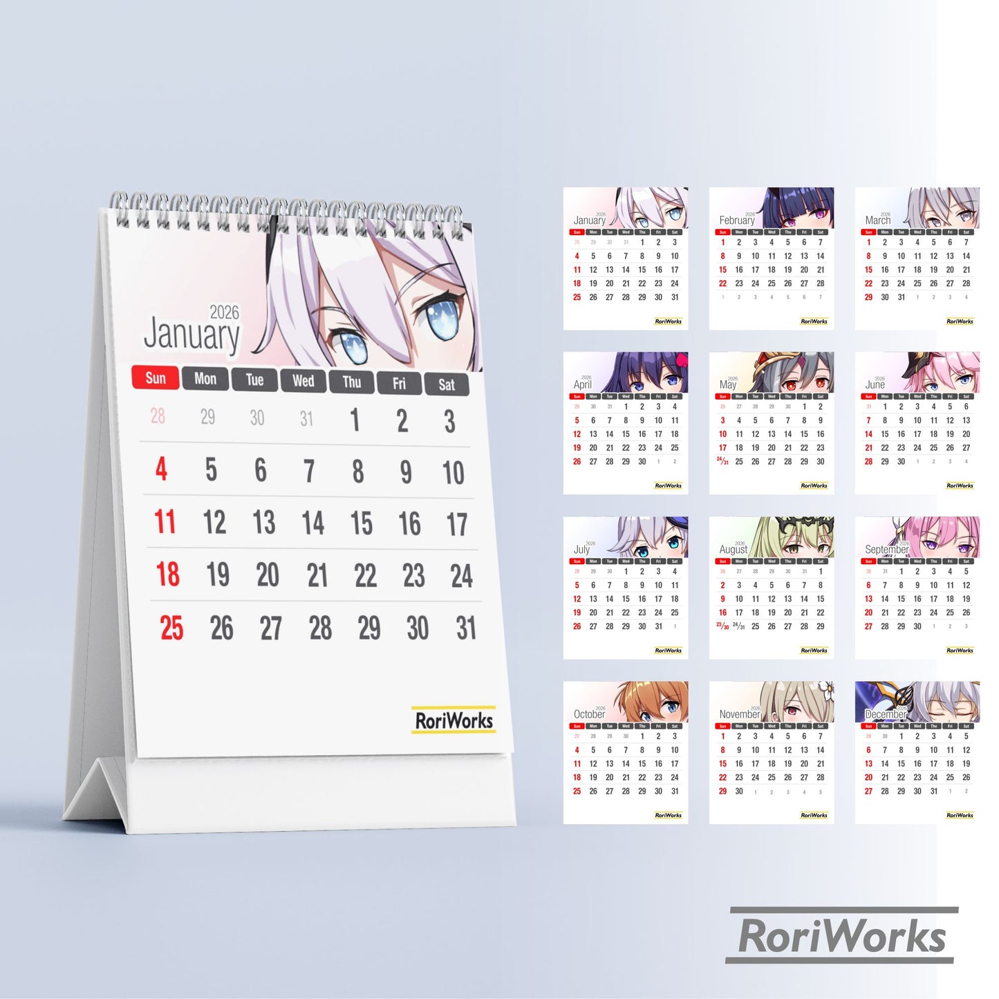 Honkai Impact 3rd - Mini Desk Calendar 2026