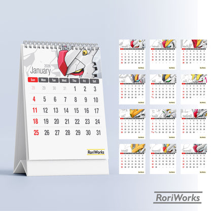 Gundam - Mini Desk Calendar 2026