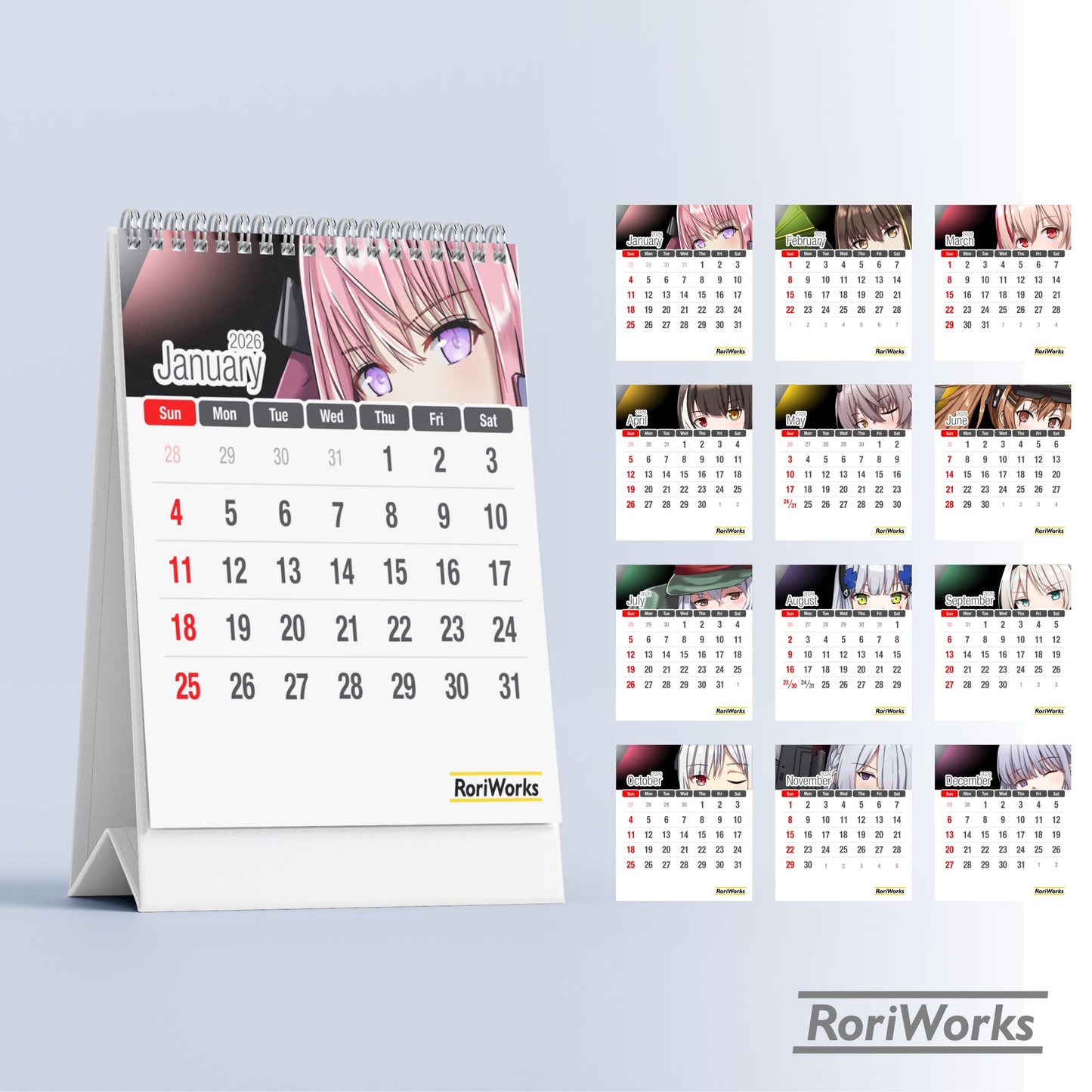 Girls' Frontline - Mini Desk Calendar 2026