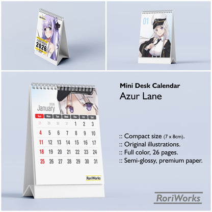 Azur Lane - Mini Desk Calendar 2026